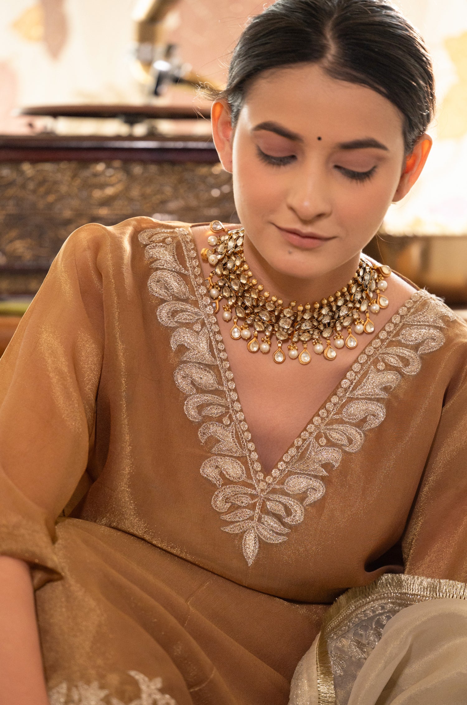 Daksha Kundan Choker Necklace Set