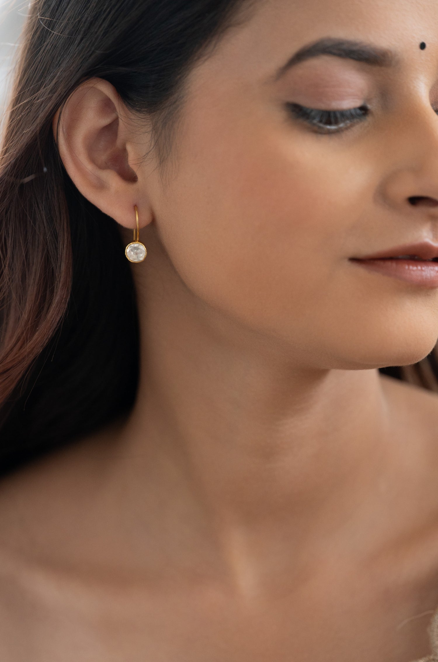 Rimi Silver Polki Earrings