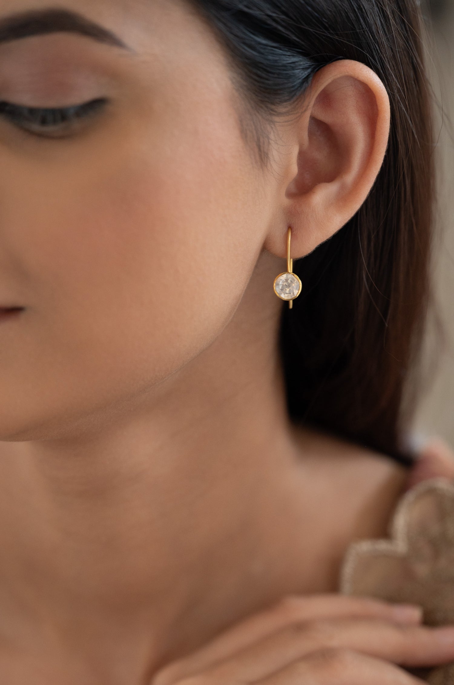 Rimi Silver Polki Earrings