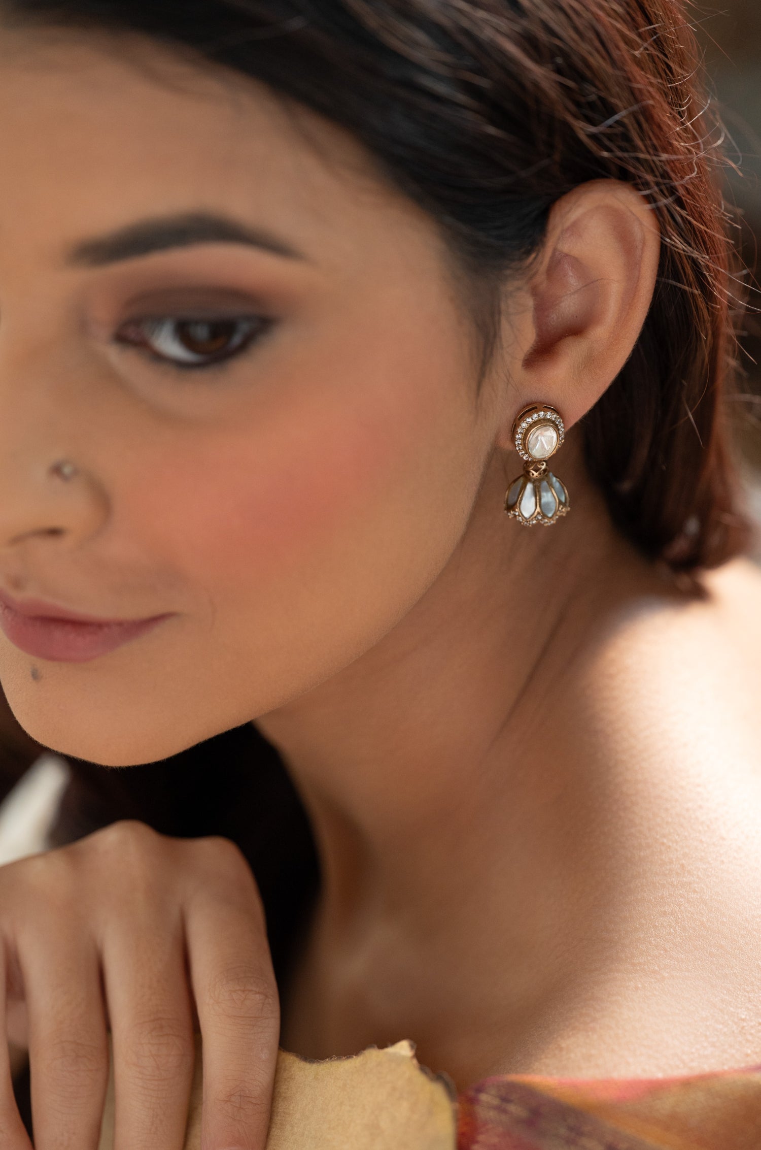 Errie Mother of Pearl Polki Earrings