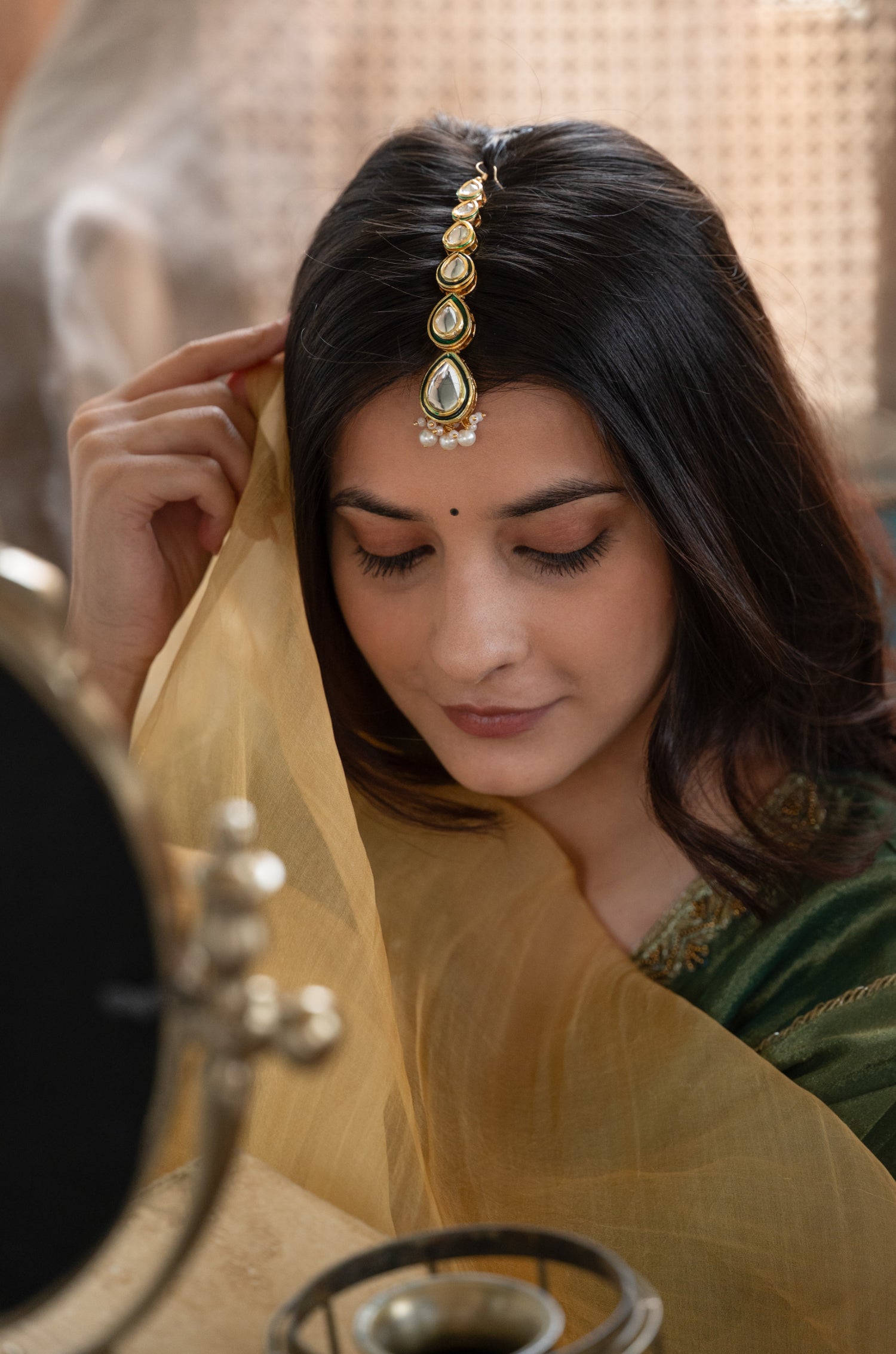 Diya Kundan Maang Tikka