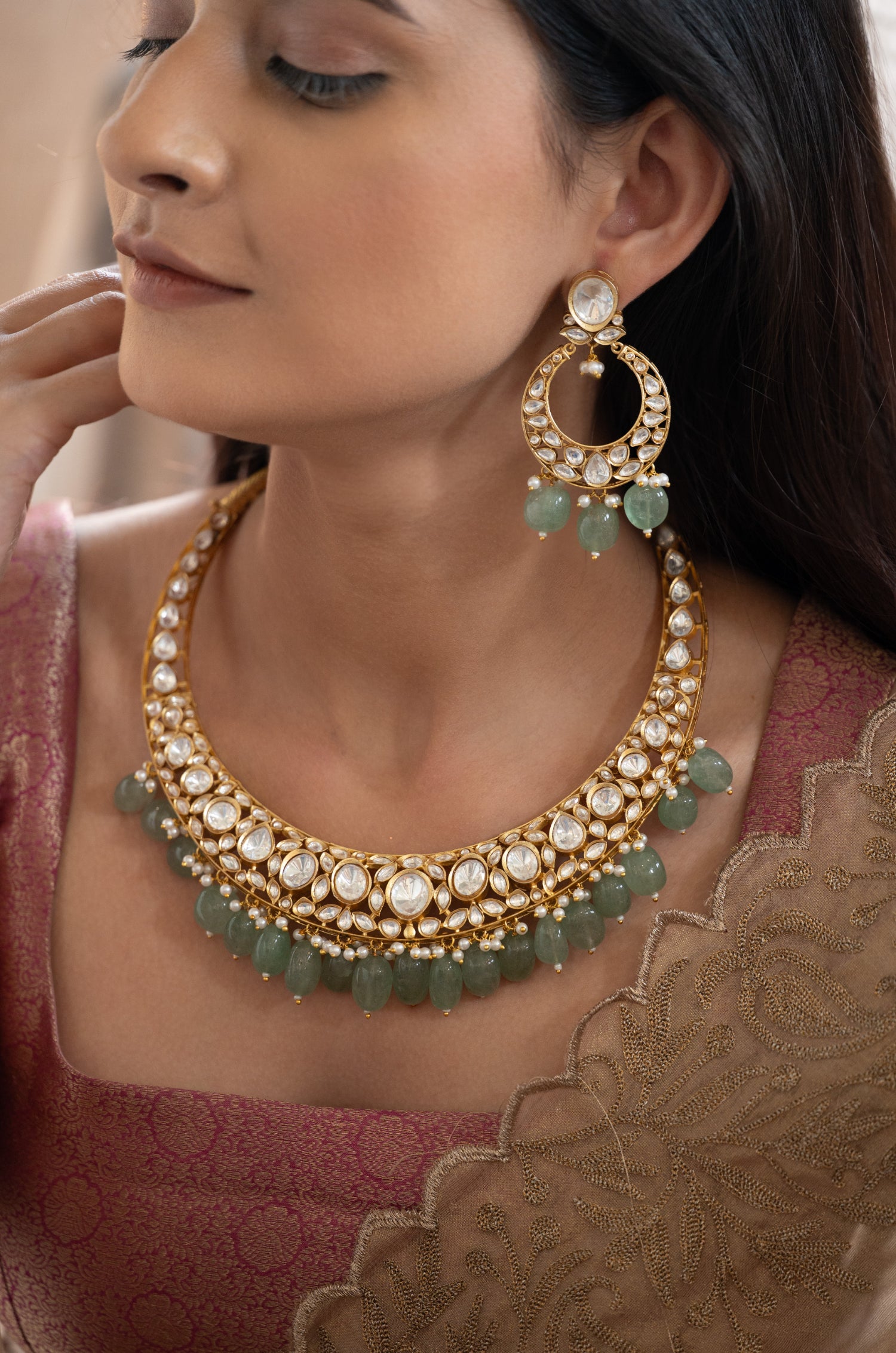 Orisha Hasli Polki Necklace Set