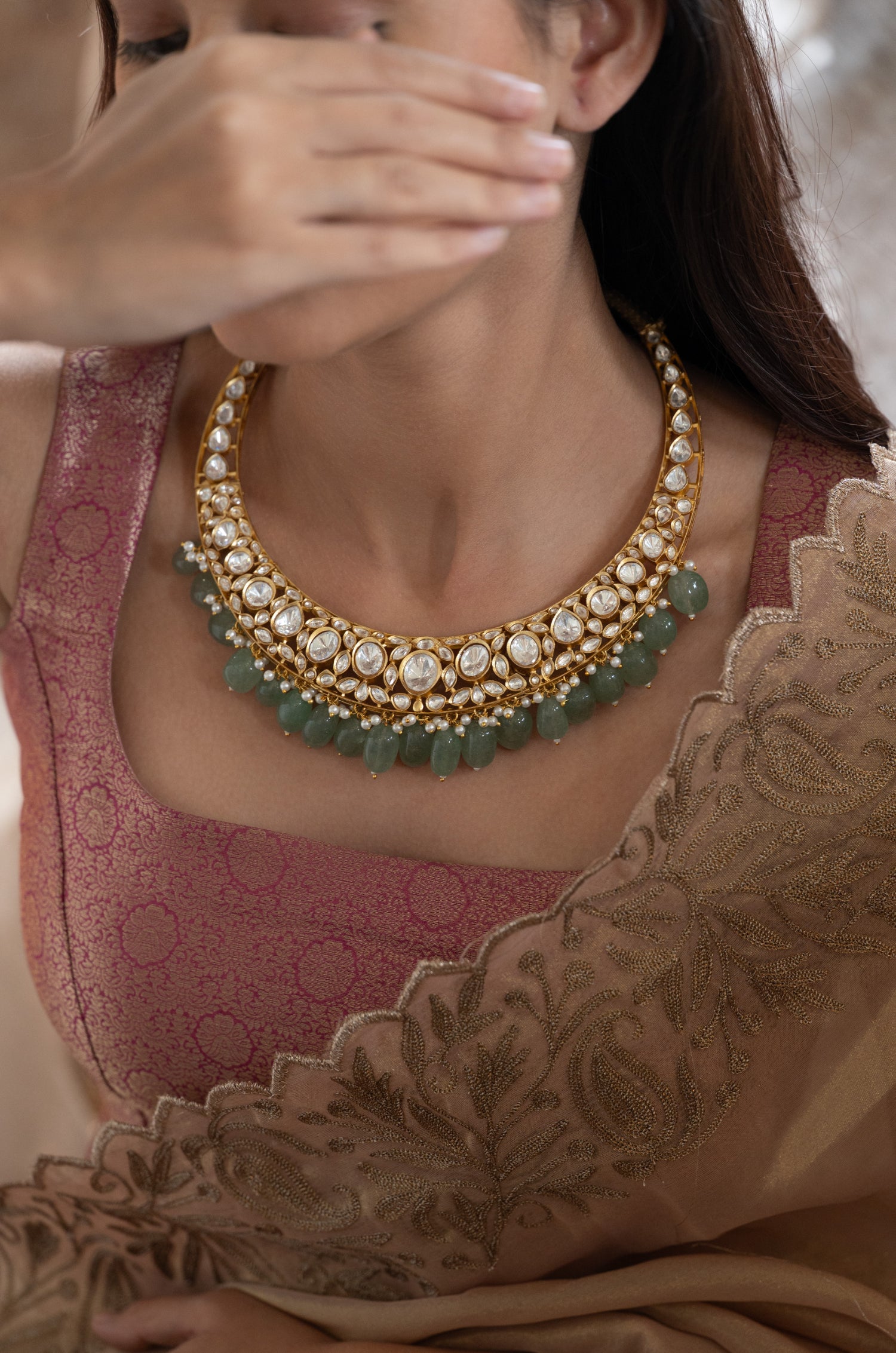 Orisha Hasli Polki Necklace Set