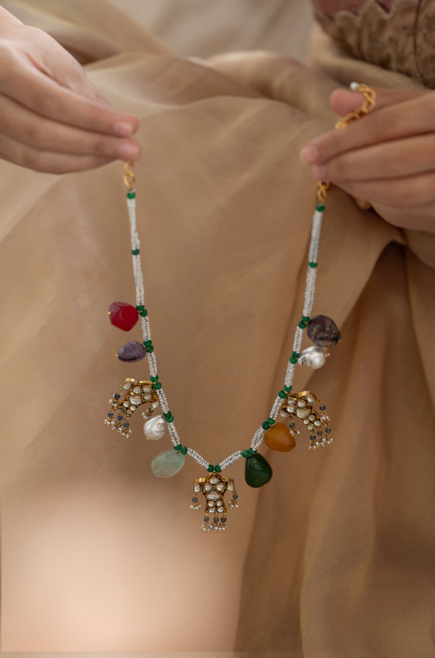 Aabha Multicolored Pearl Necklace