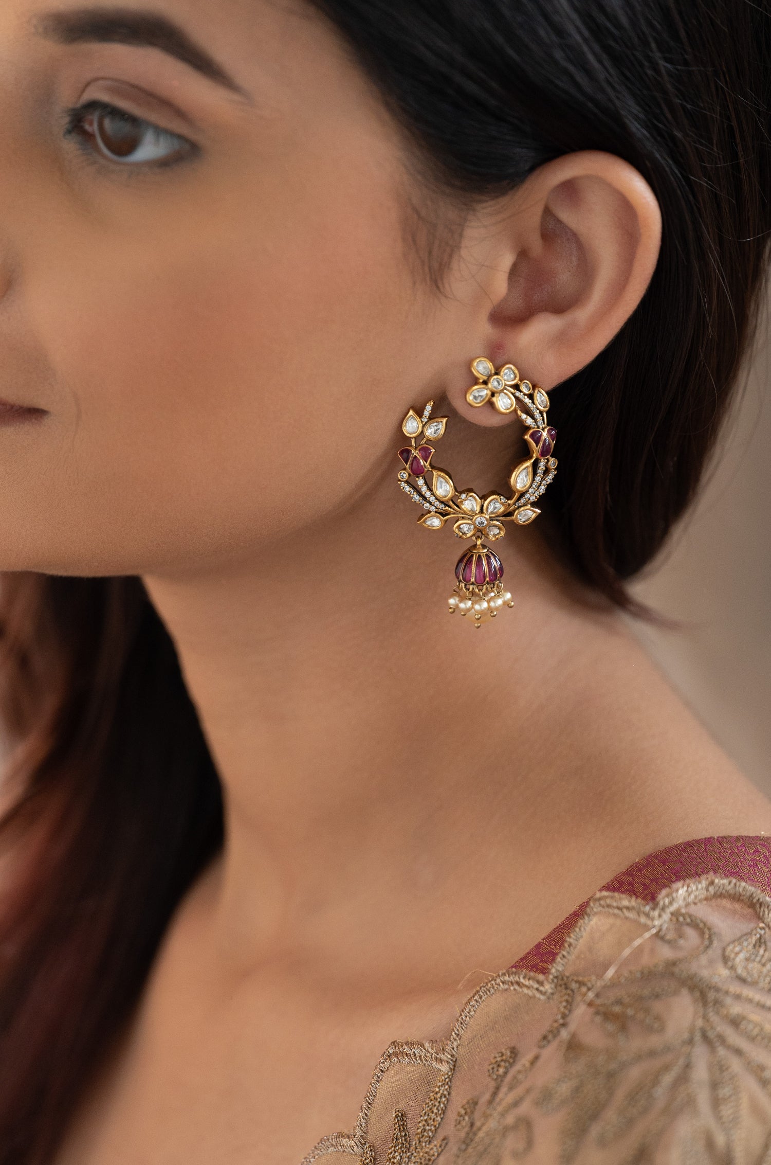 Irvika Red Polki Hoops