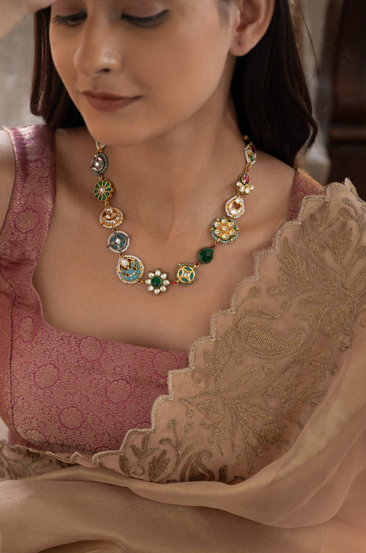 Anvika Multicolored Pearl Necklace