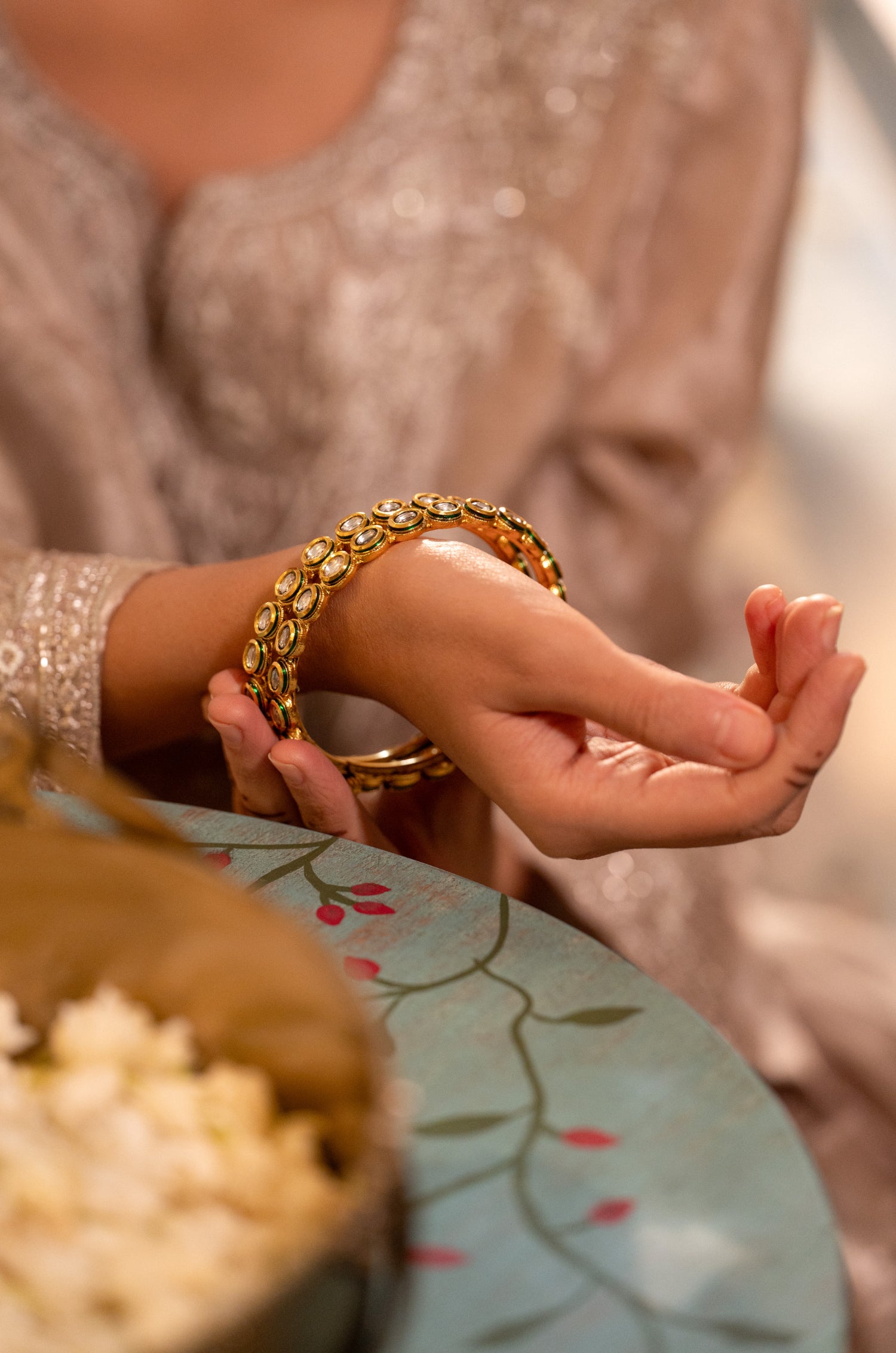 Utham Kundan Bangles - Set of 2