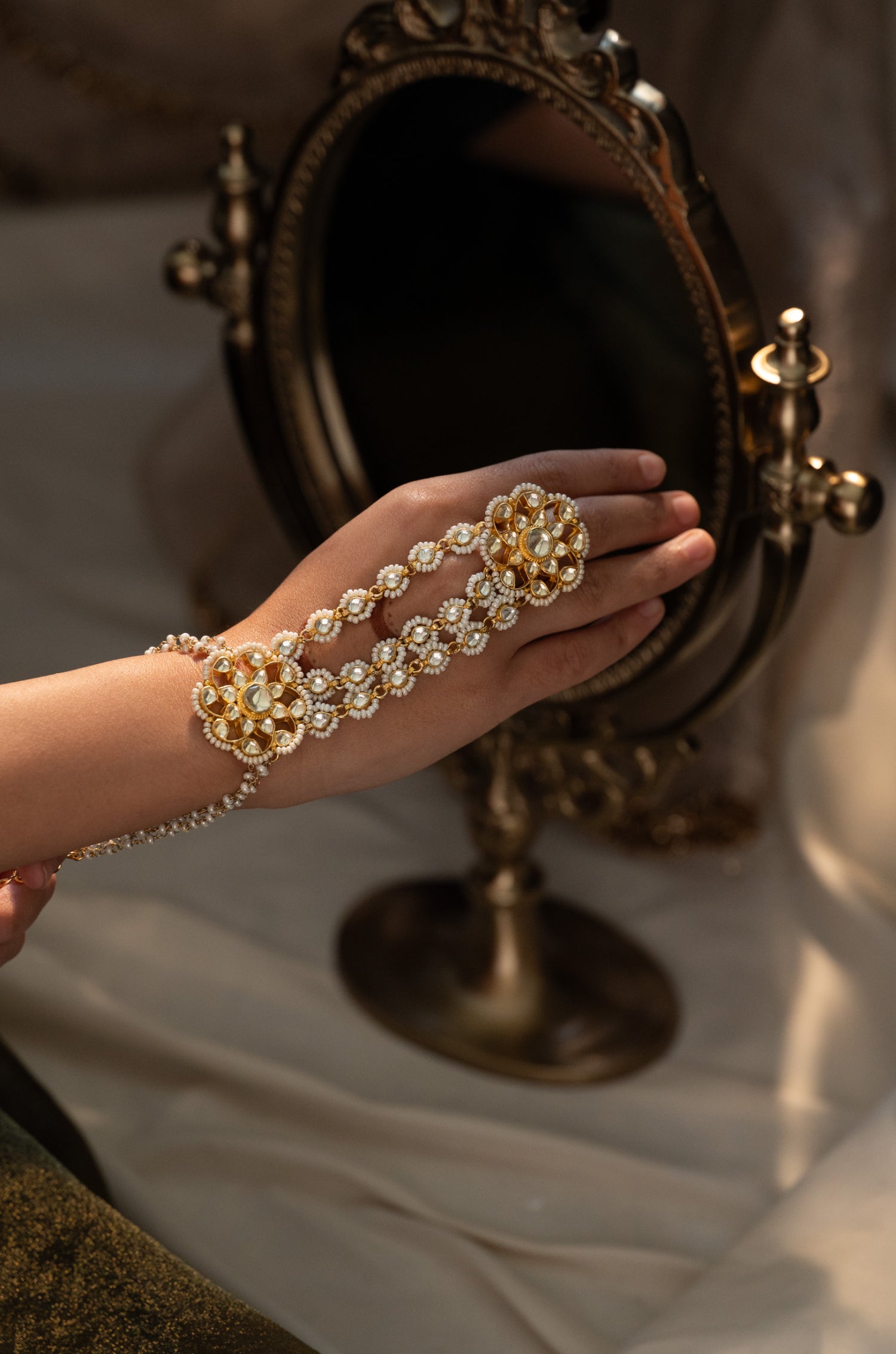 Khushi Kundan and Pearls Hathphool