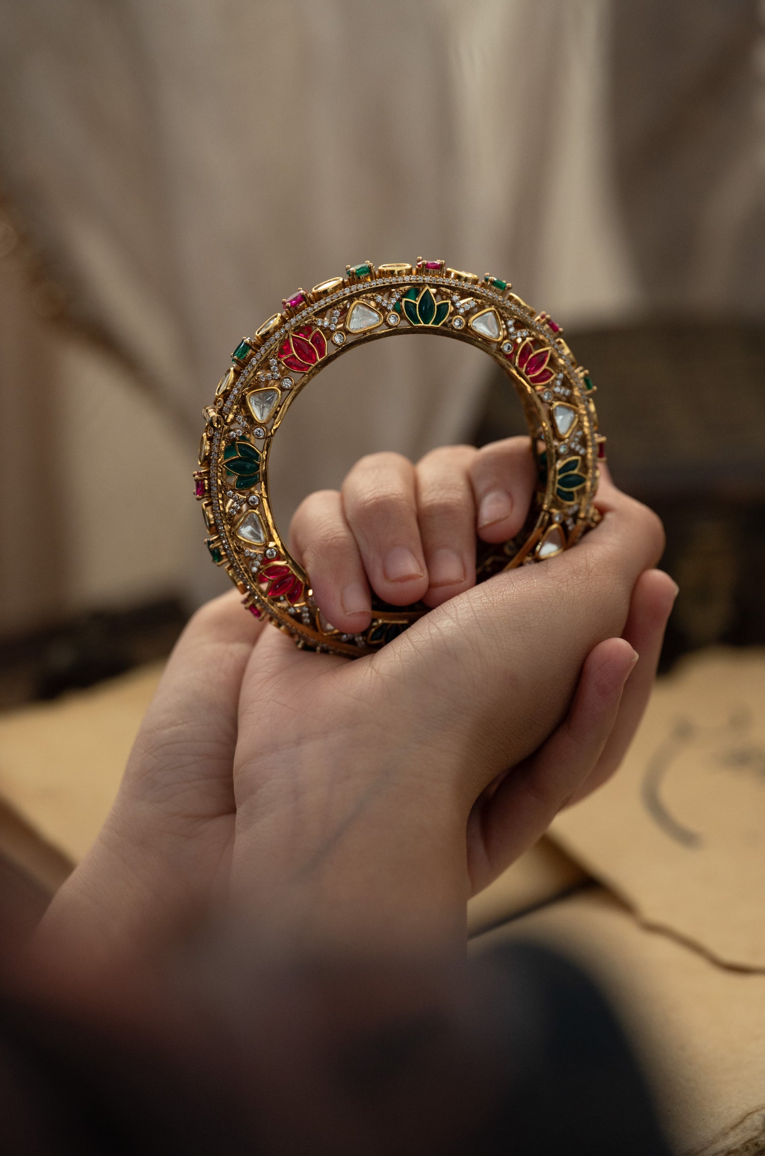 Mahua Polki Bangle