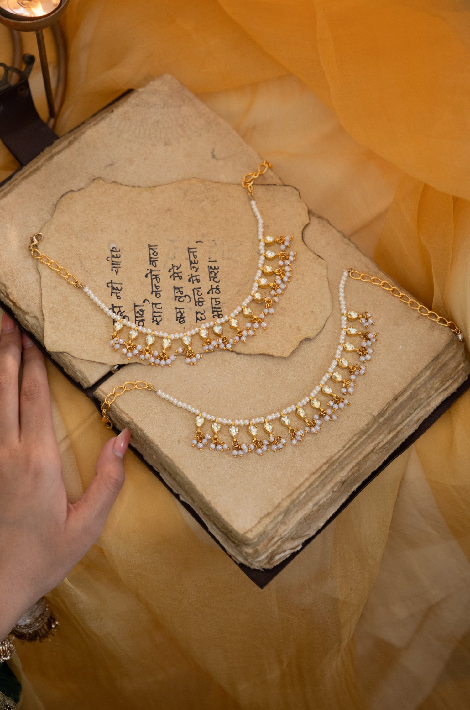 Fehri Kundan Anklets