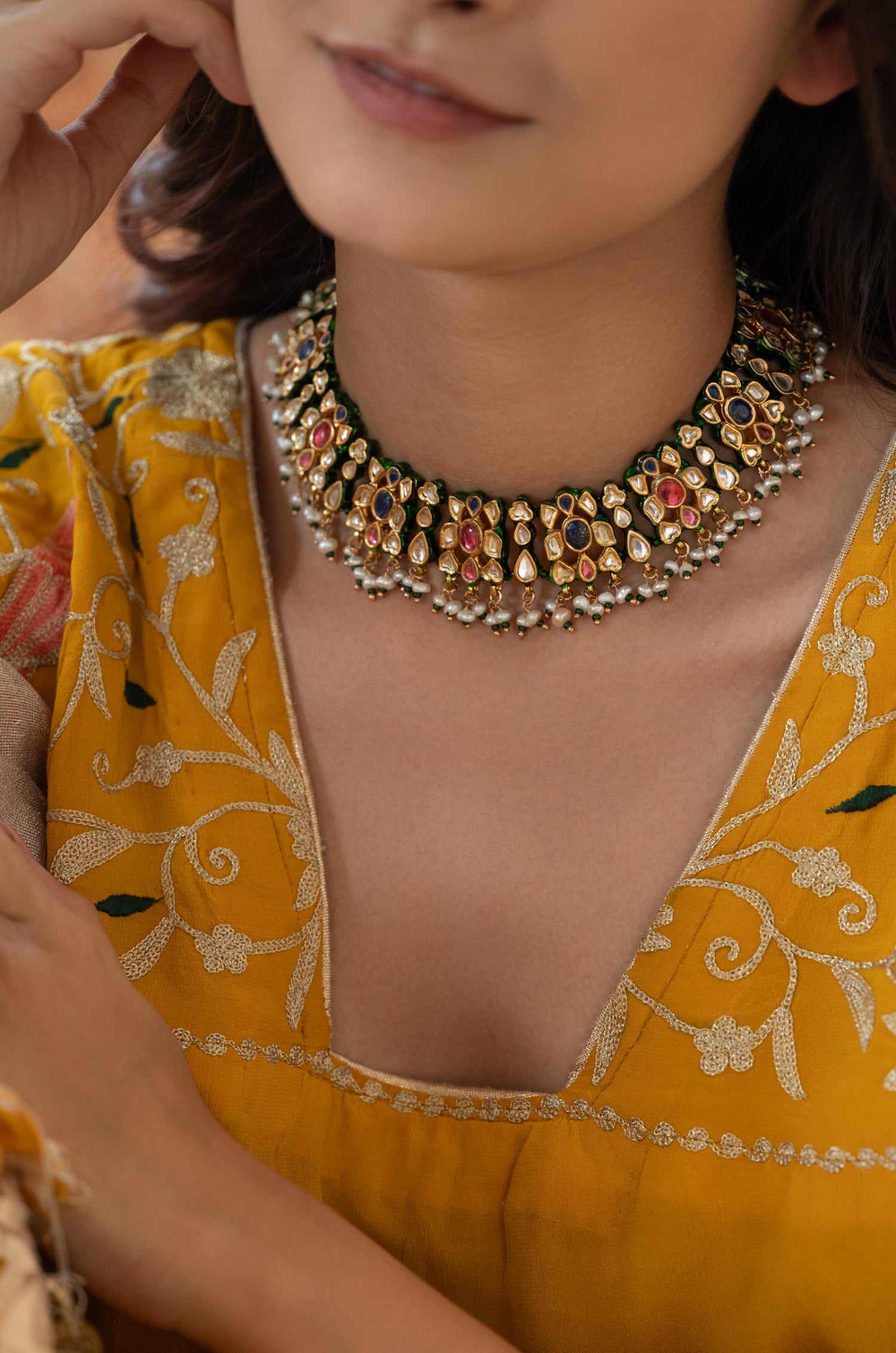Anzari Multicoloured Necklace Set