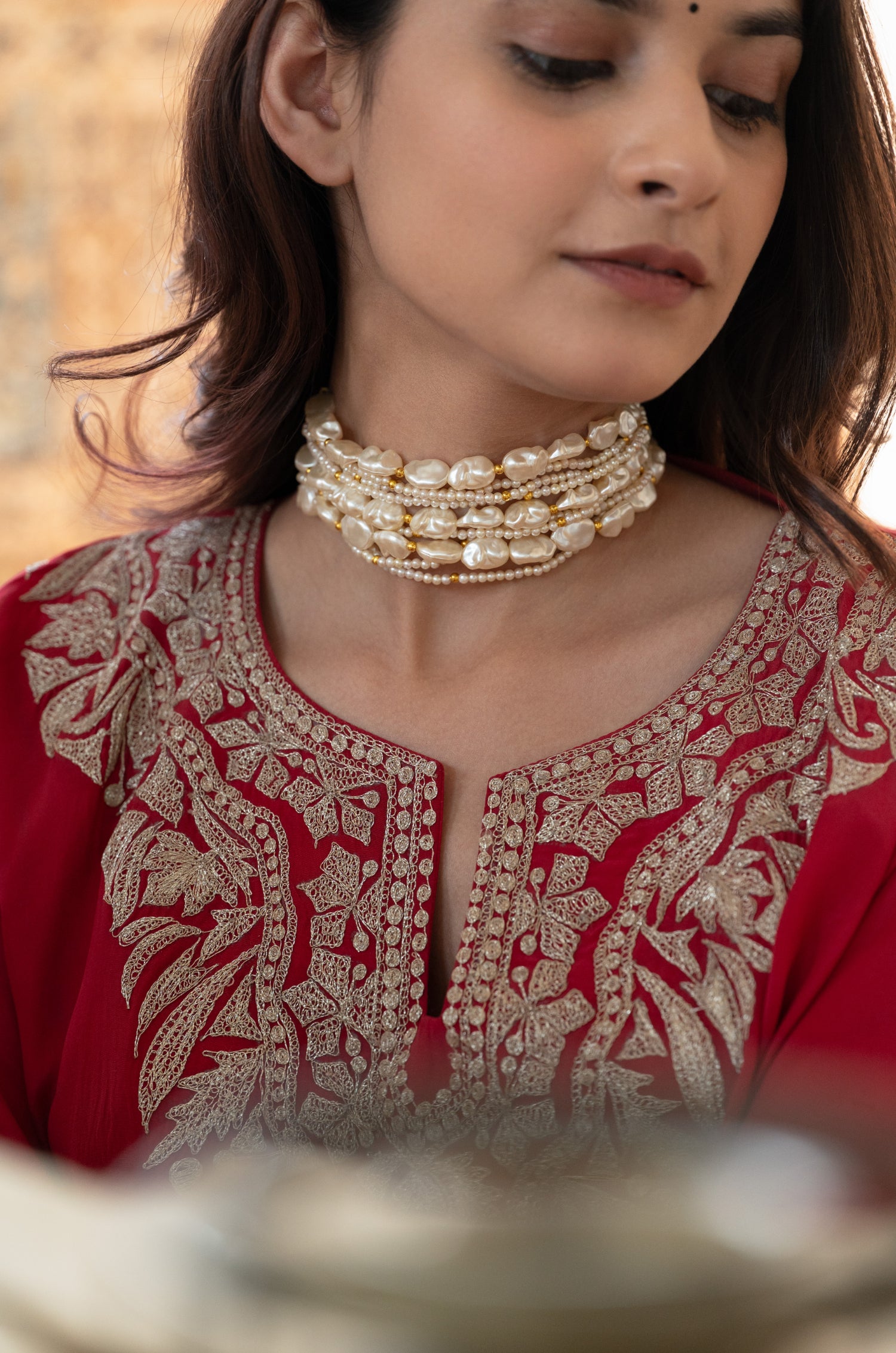 Manyata Pearl Choker Necklace