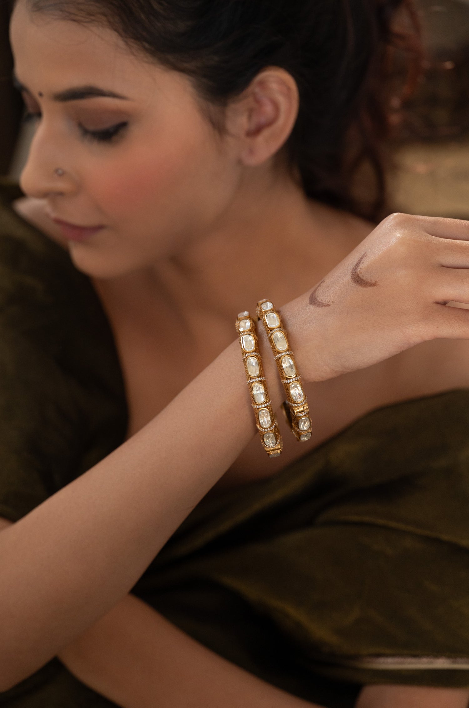 Tamara Polki Bangles - Set of 2