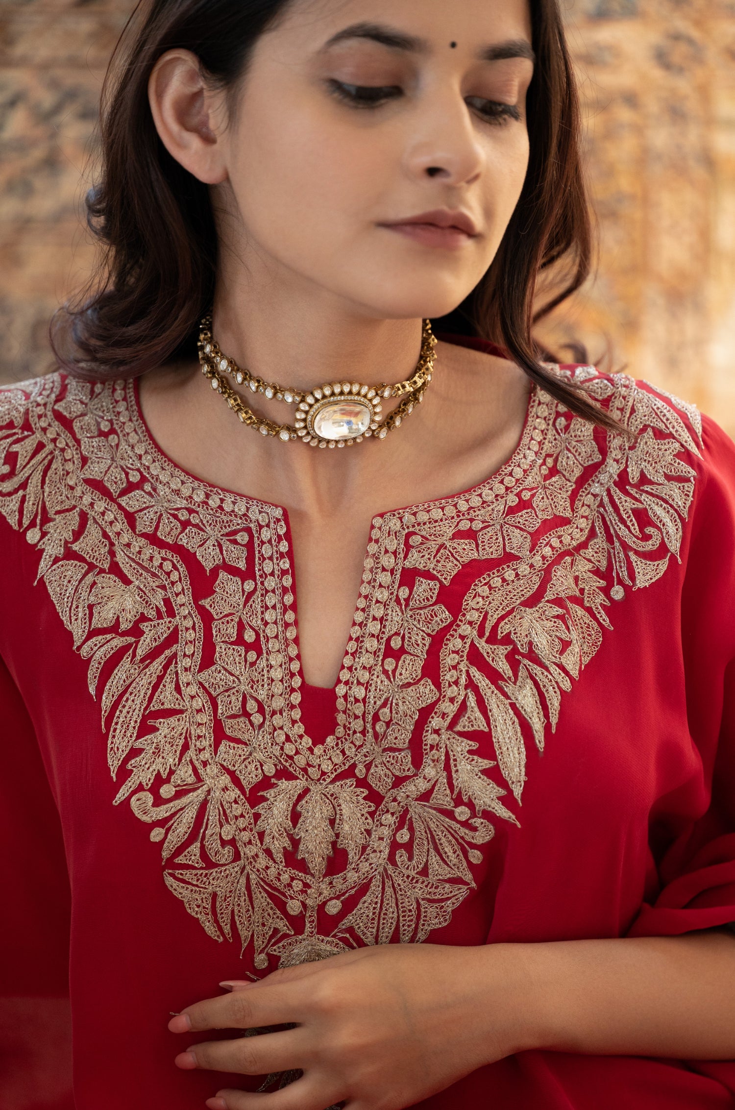 Sheen Polki Choker Necklace