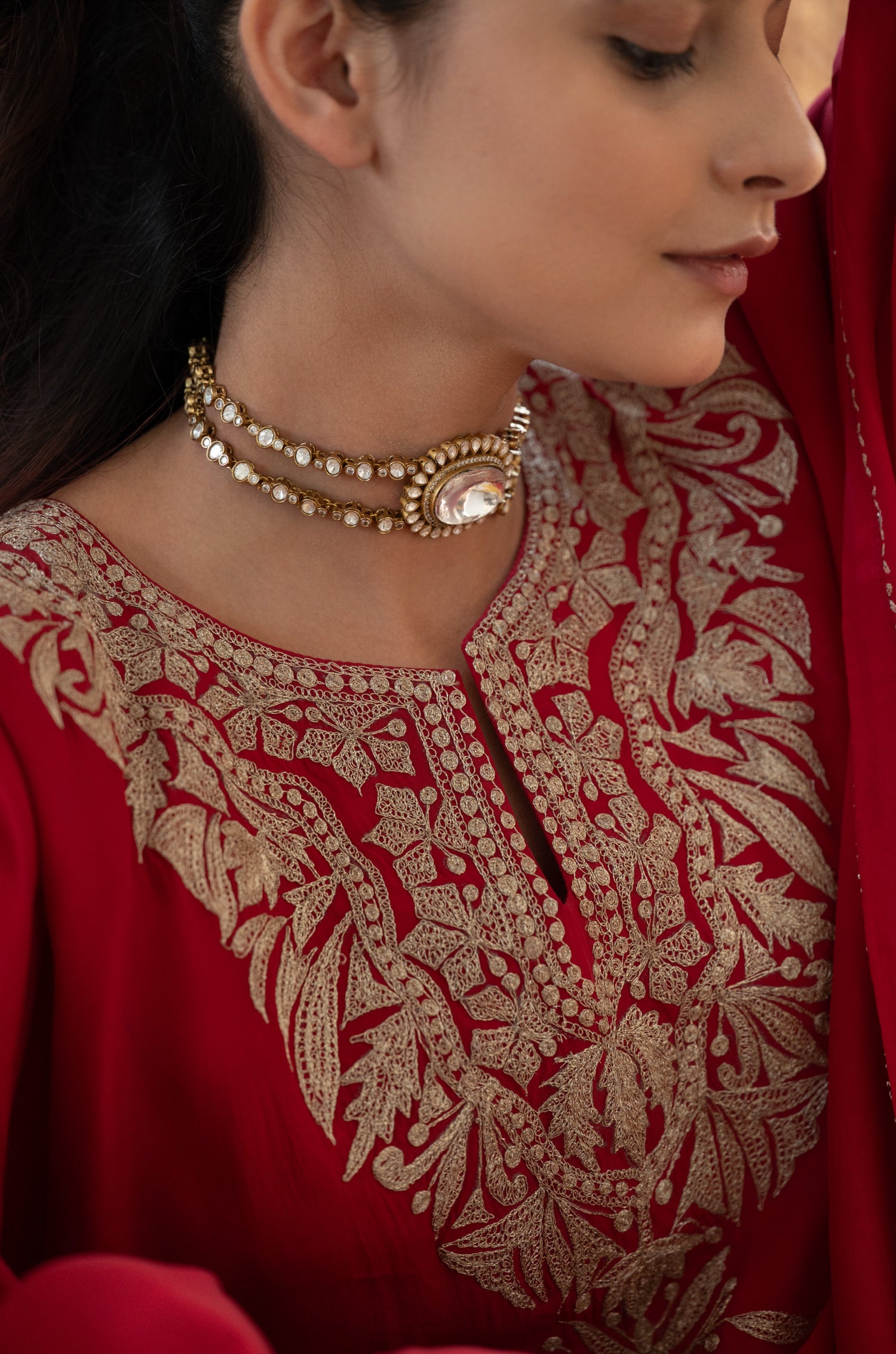 Sheen Polki Choker Necklace
