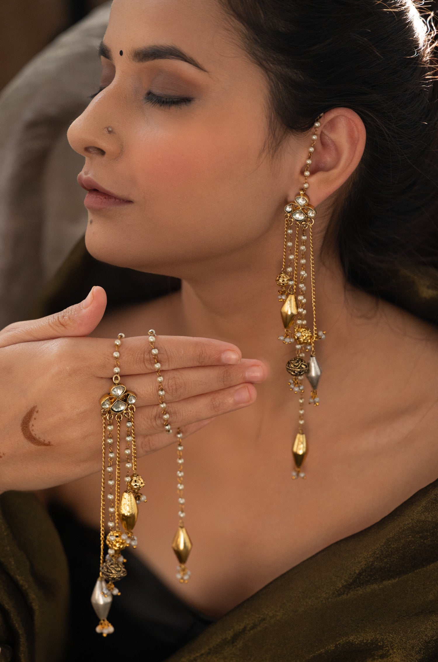 Kamya Kashmiri Kundan Earrings