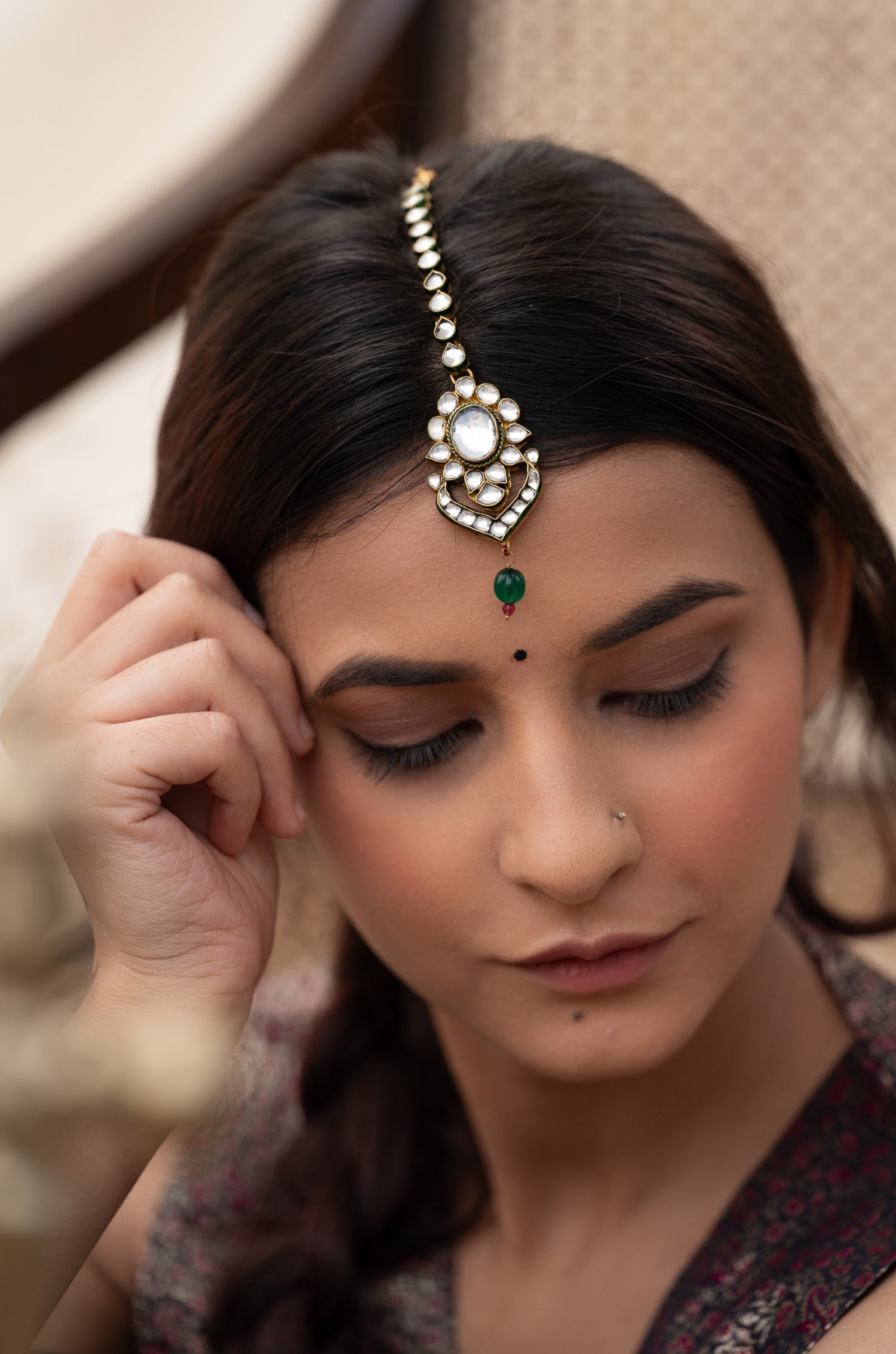 Zeena Kundan Maang tikka