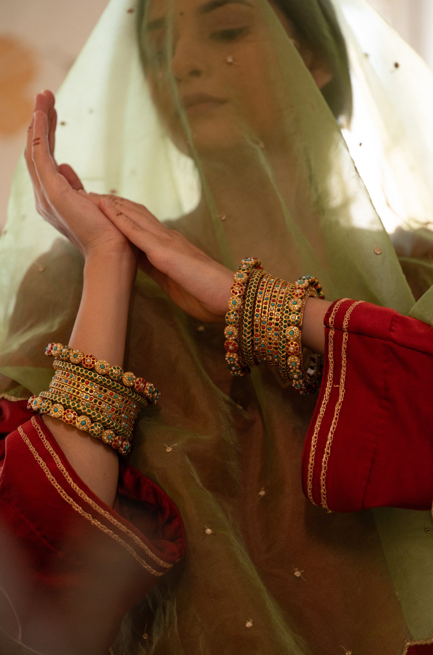 Garima Multicolored Jadau Bangle
