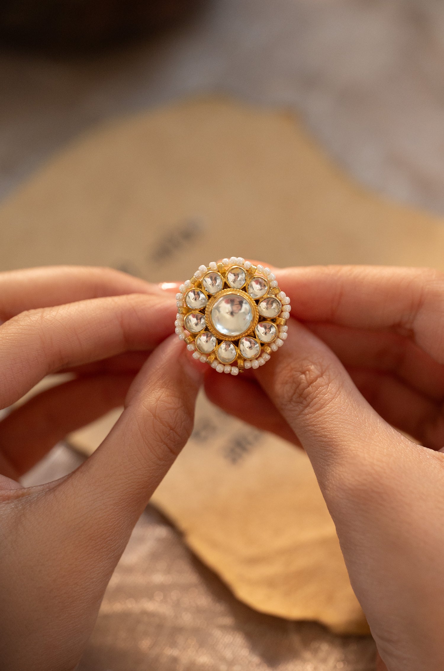 Alaiza Kundan Ring