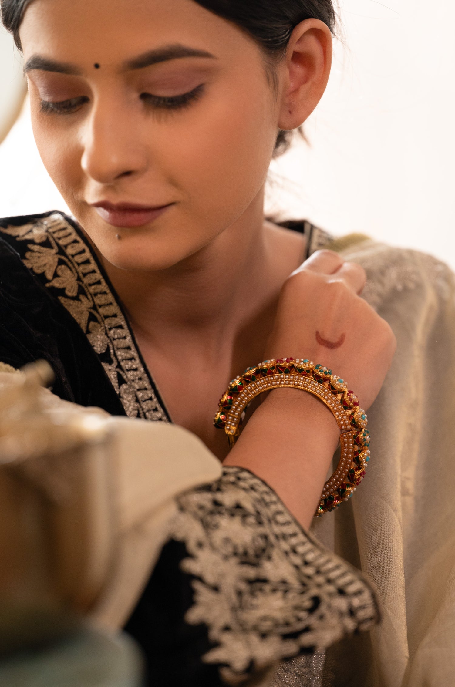 Garima Multicolored Jadau Bangle