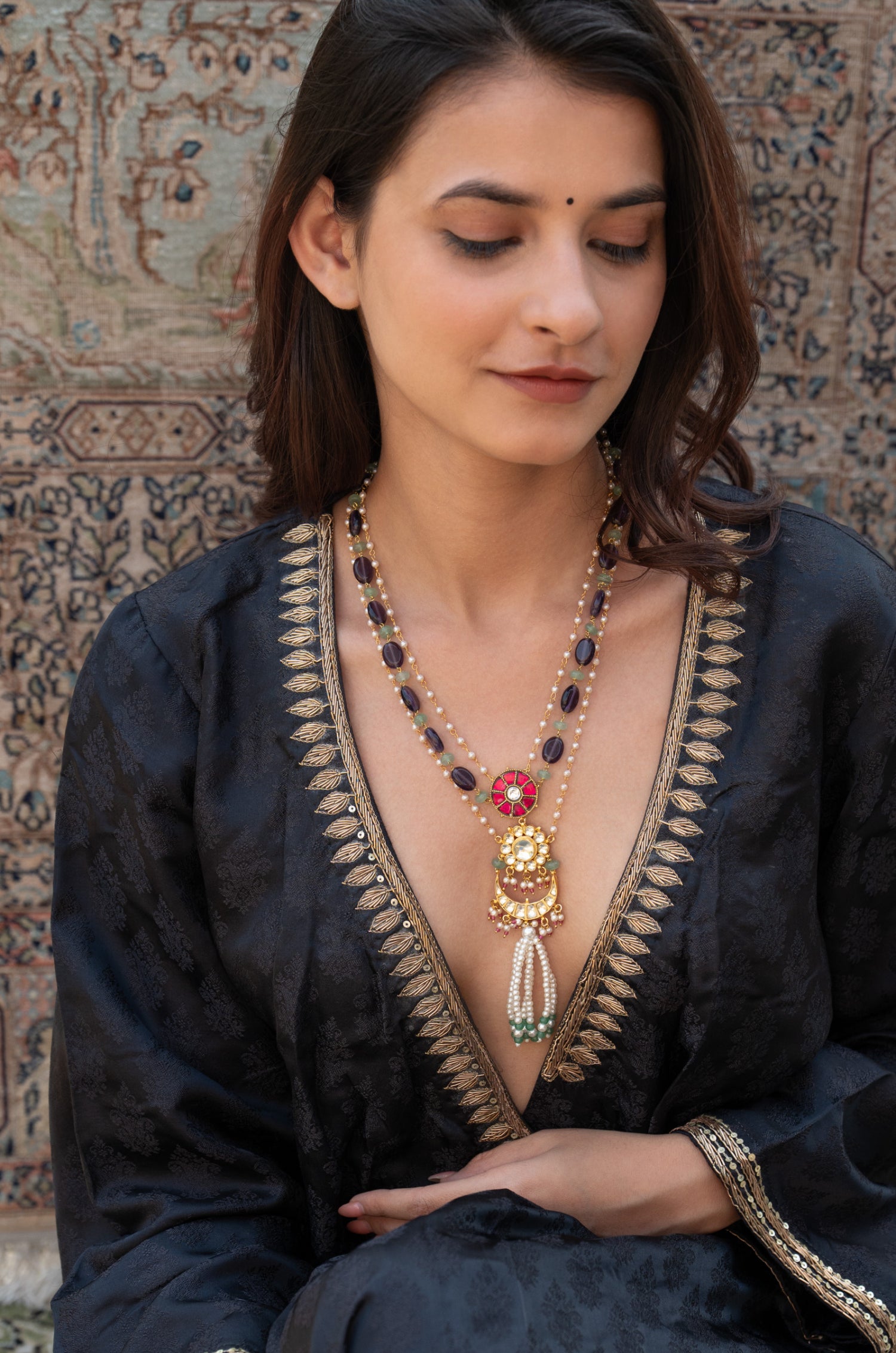 Yashika Multicolored Pearl Necklace