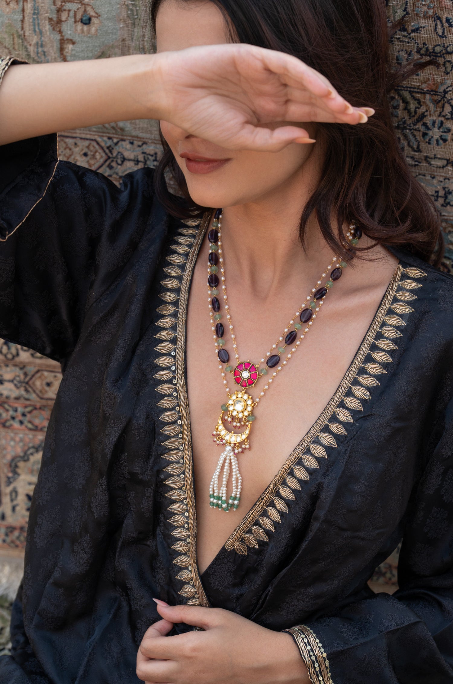 Yashika Multicolored Pearl Necklace