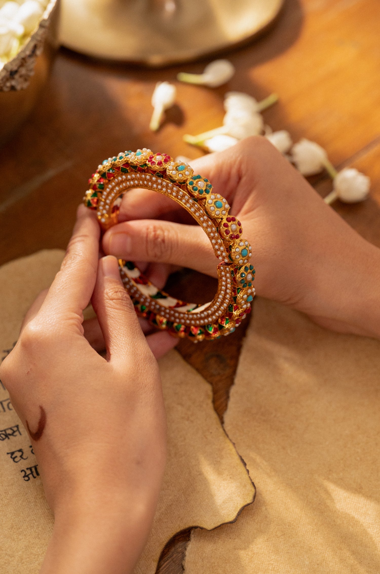 Garima Multicolored Jadau Bangle