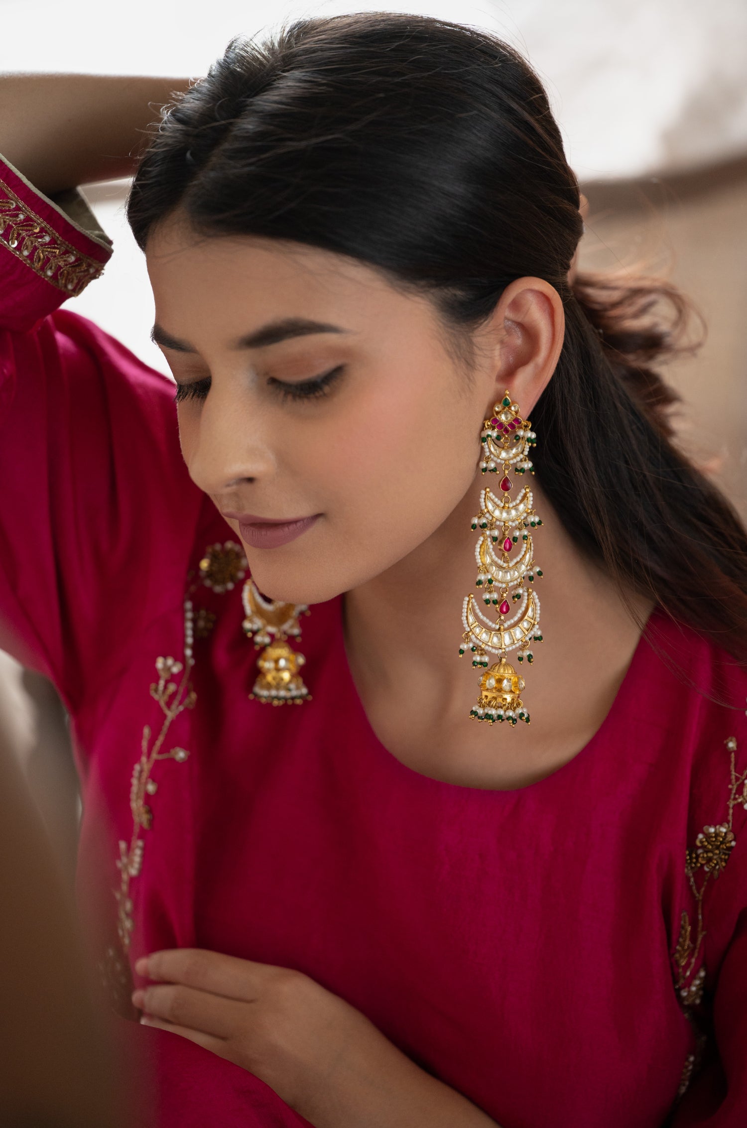 Zareen Kundan Jhumka Earrings