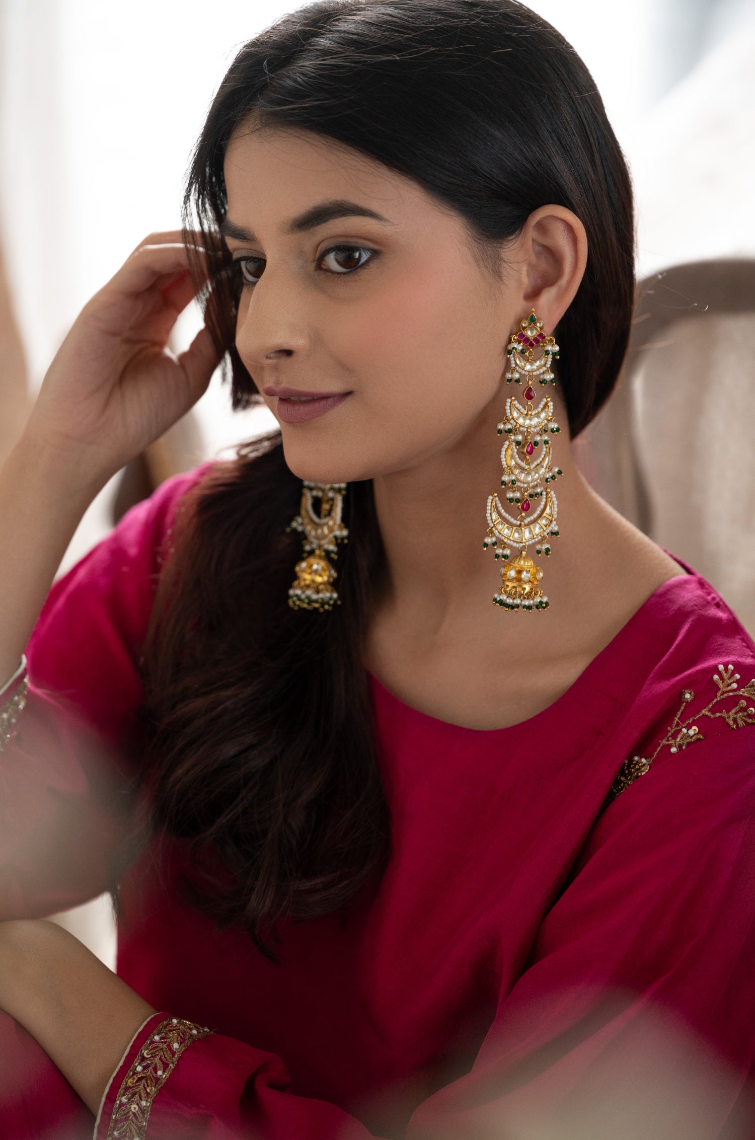 Zareen Kundan Jhumka Earrings