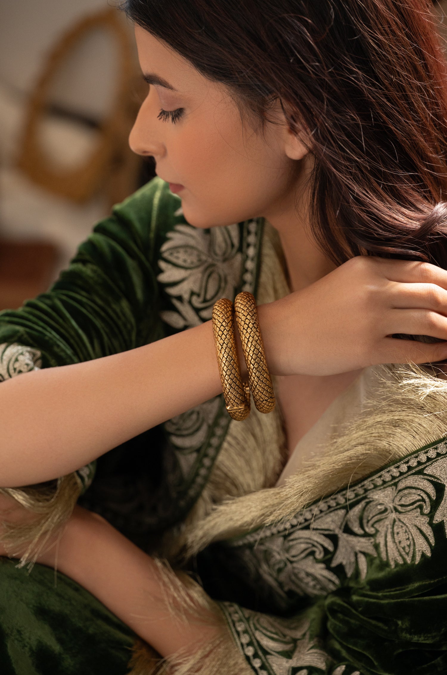 Arvi Temple Bangles - Set of 2