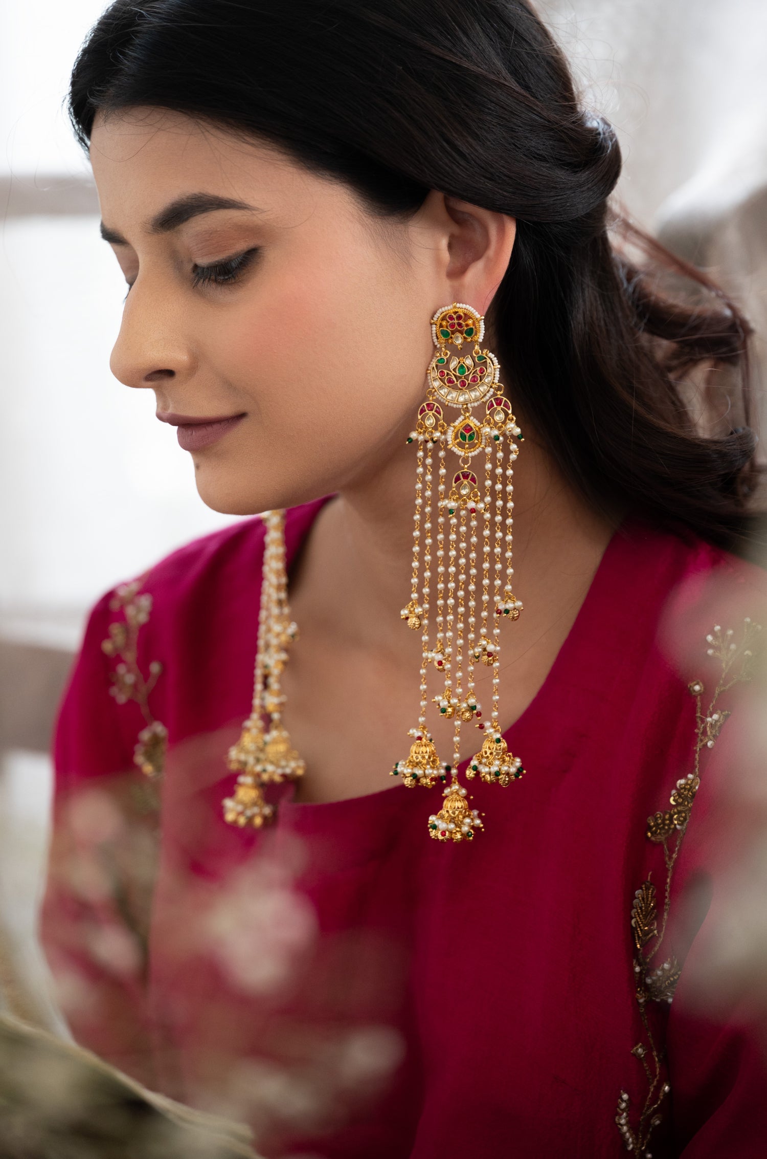 Asmita Kundan Kashmiri Earrings