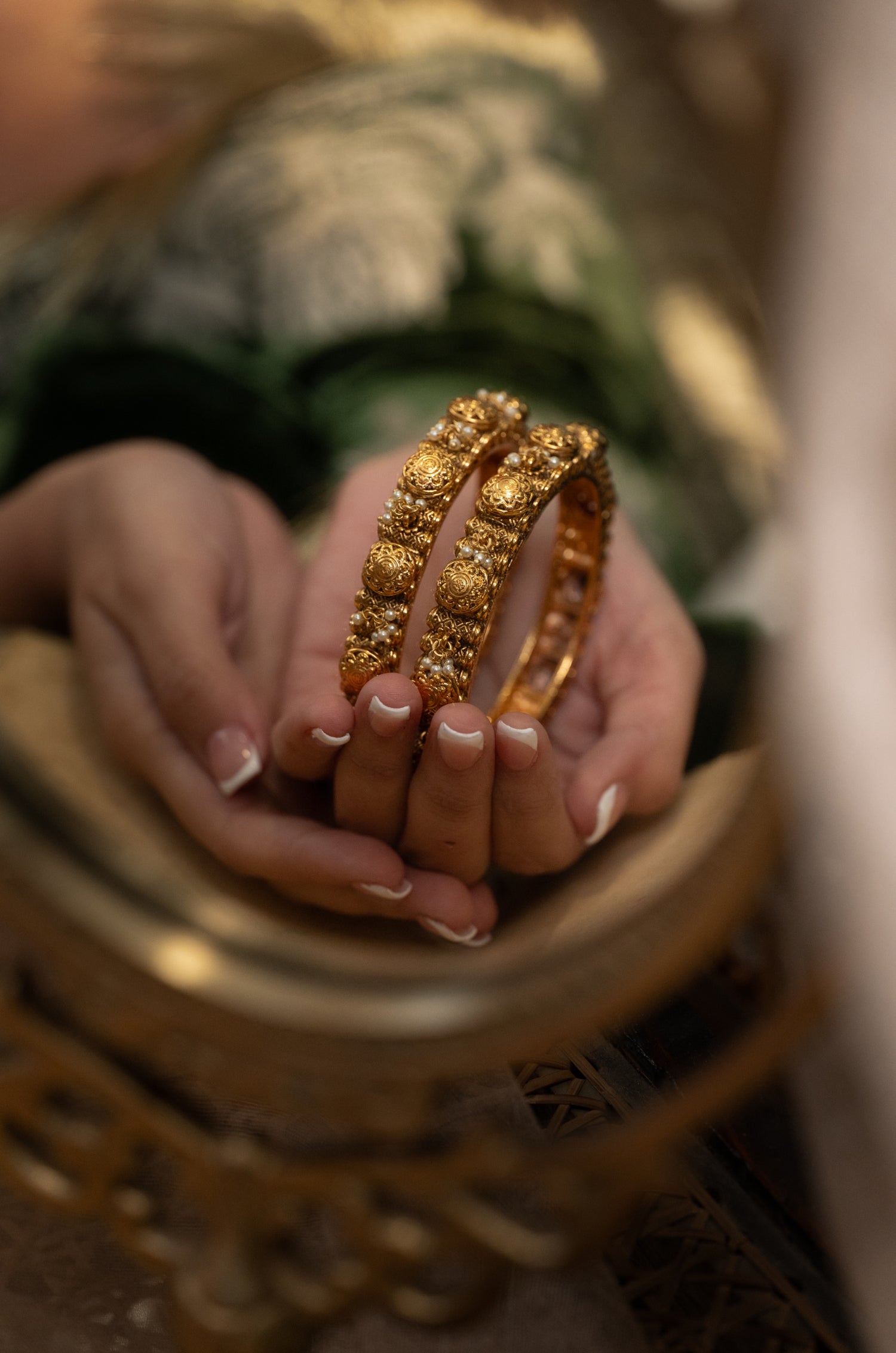 Kanishka Temple Bangles - Set of 2