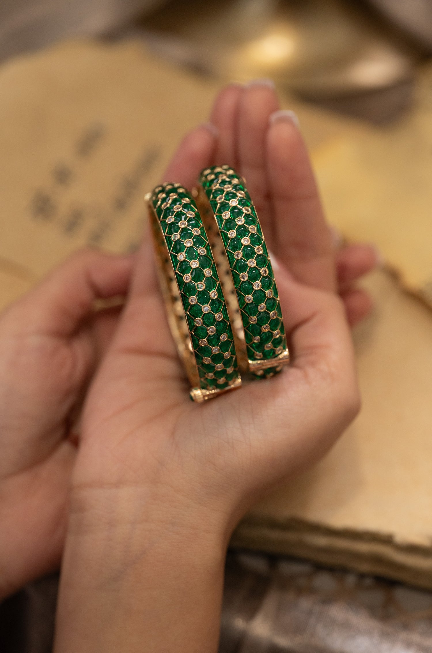 Avani Green Bangles - Set Of 2