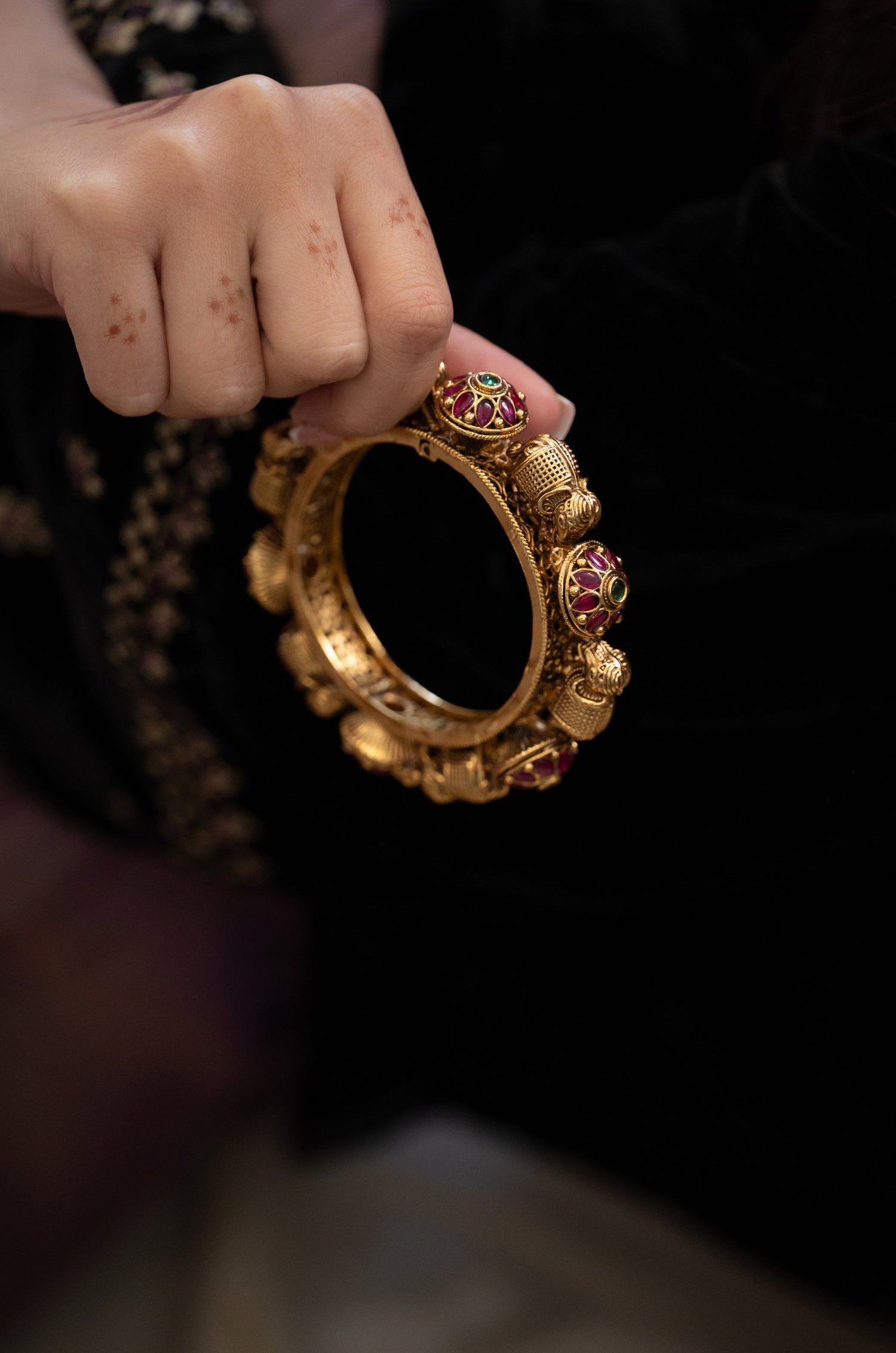 Urvashi Temple Work Bangle