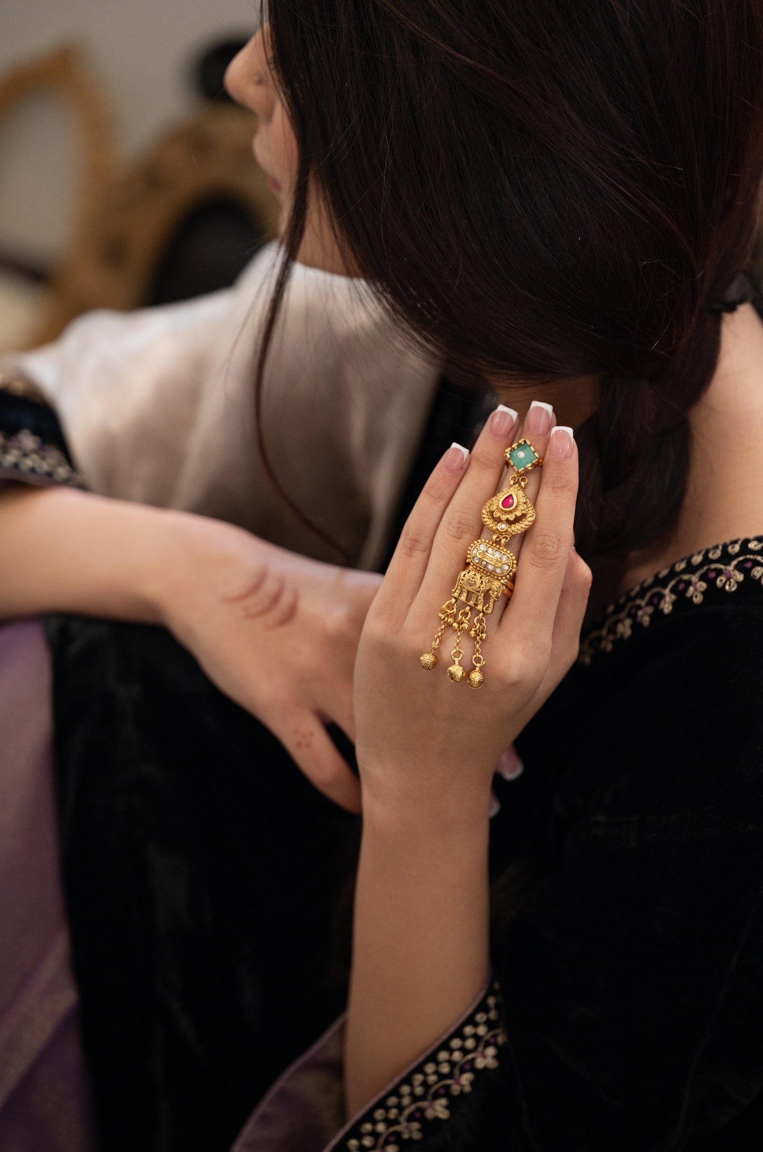 Rohini Temple Work Ring