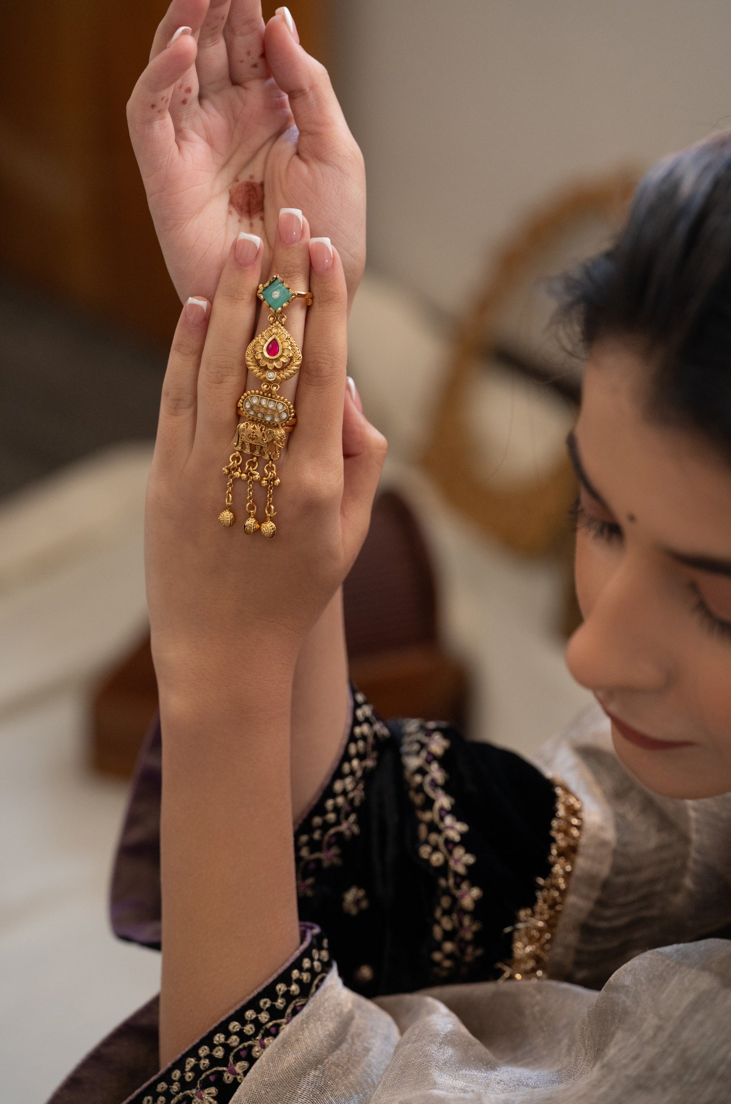 Rohini Temple Work Ring