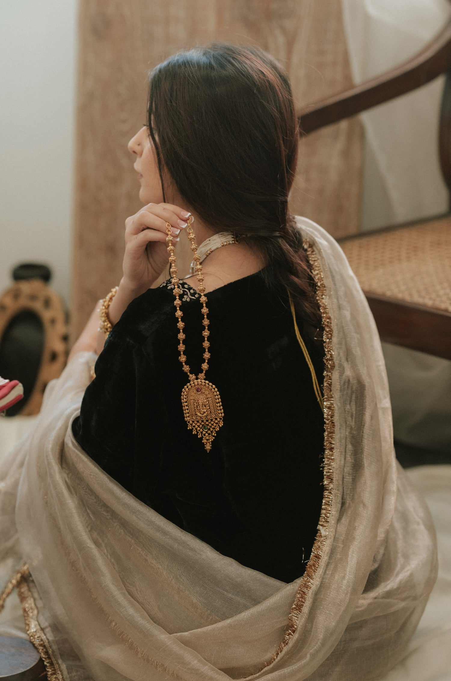 Pranika Temple Necklace Set