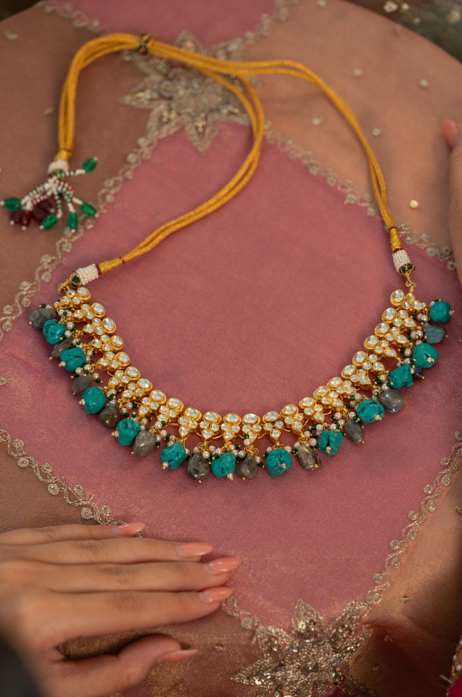 Fiona Turquoise Kundan Necklace