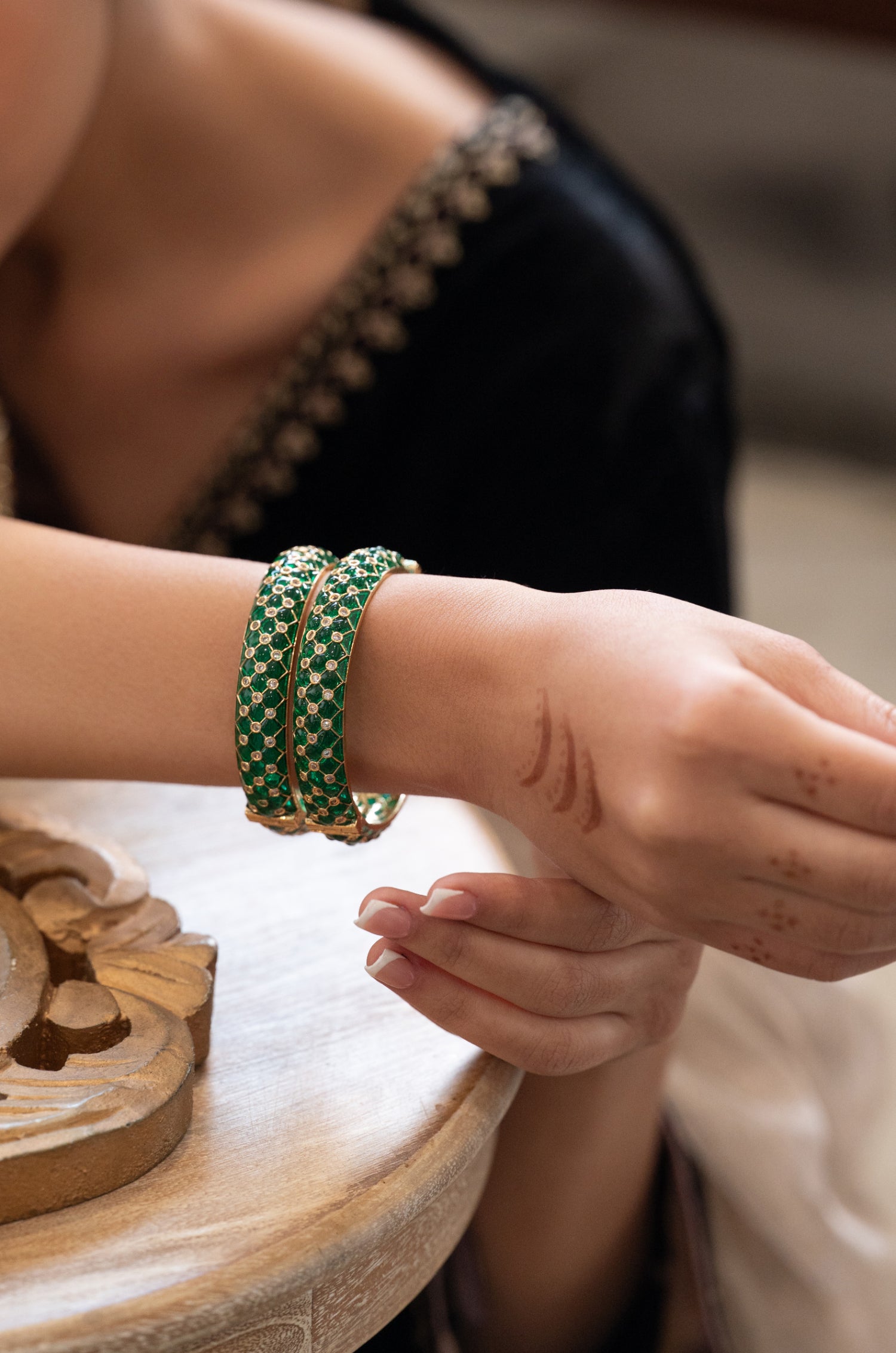 Avani Green Bangles - Set Of 2