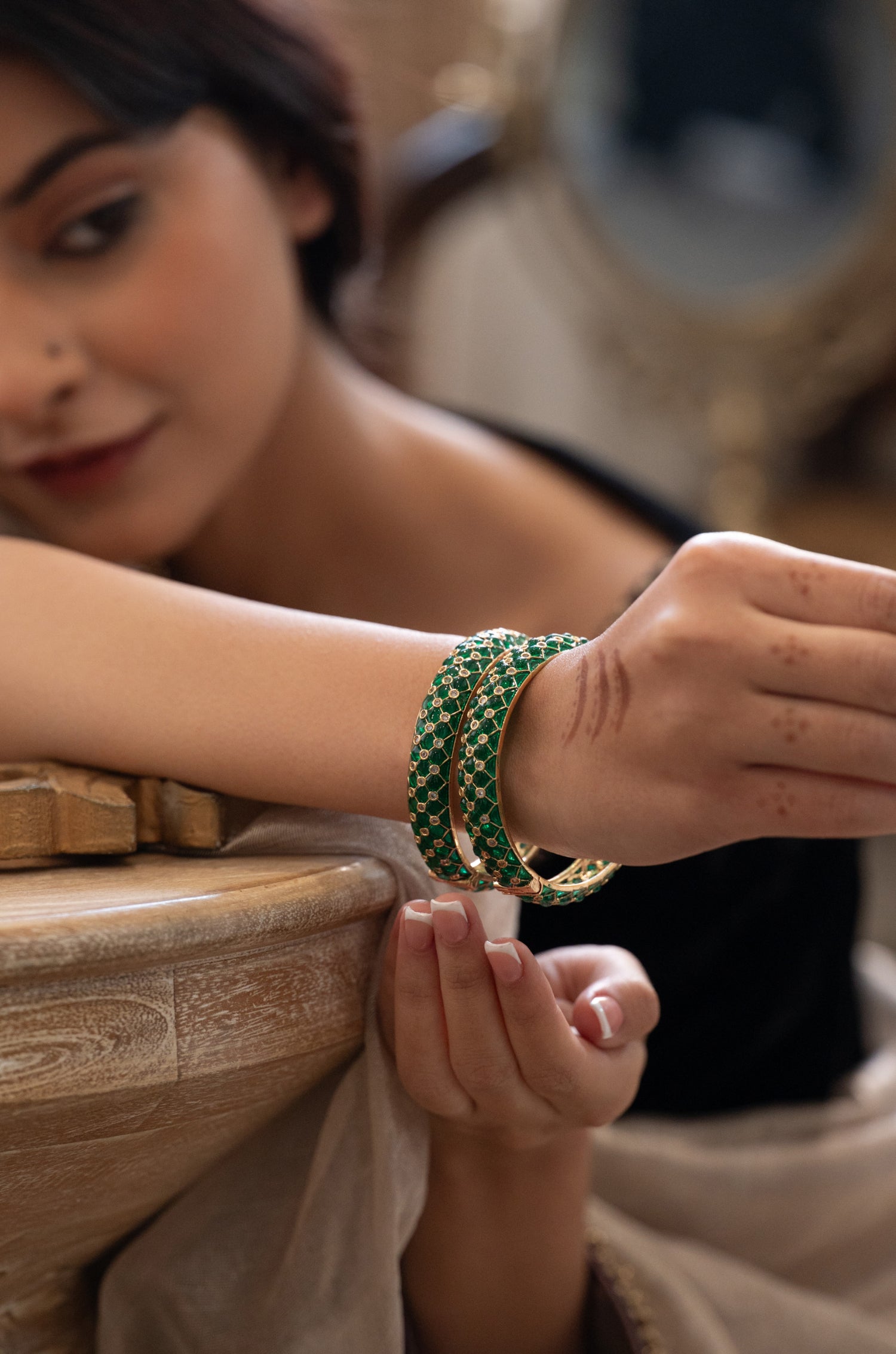 Avani Green Bangles - Set Of 2