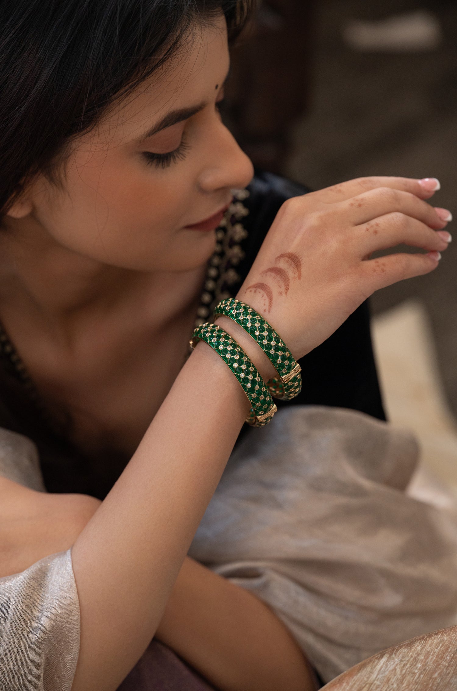 Avani Green Bangles - Set Of 2