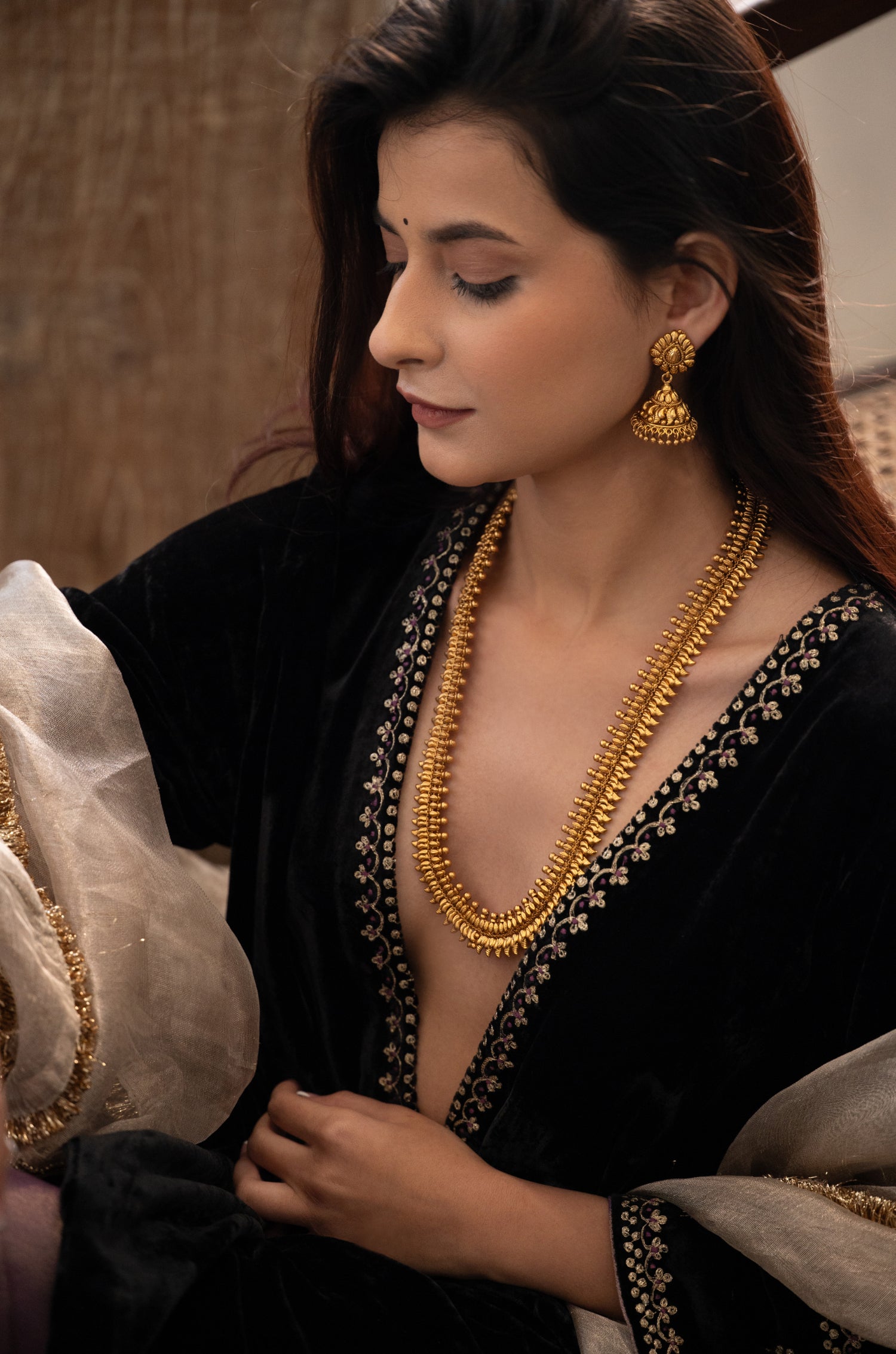 Pavika Temple Work Necklace Set