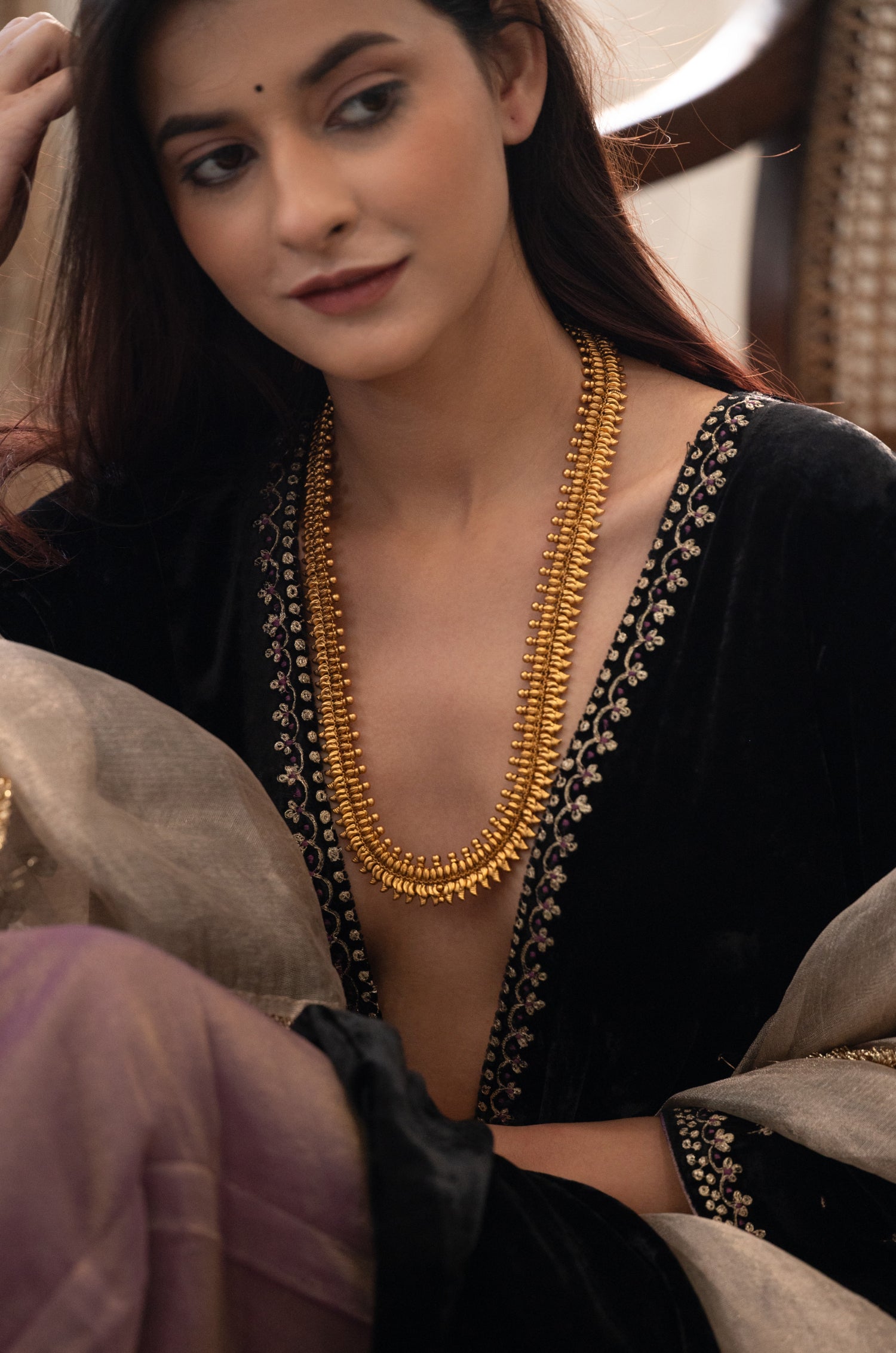 Pavika Temple Work Necklace Set