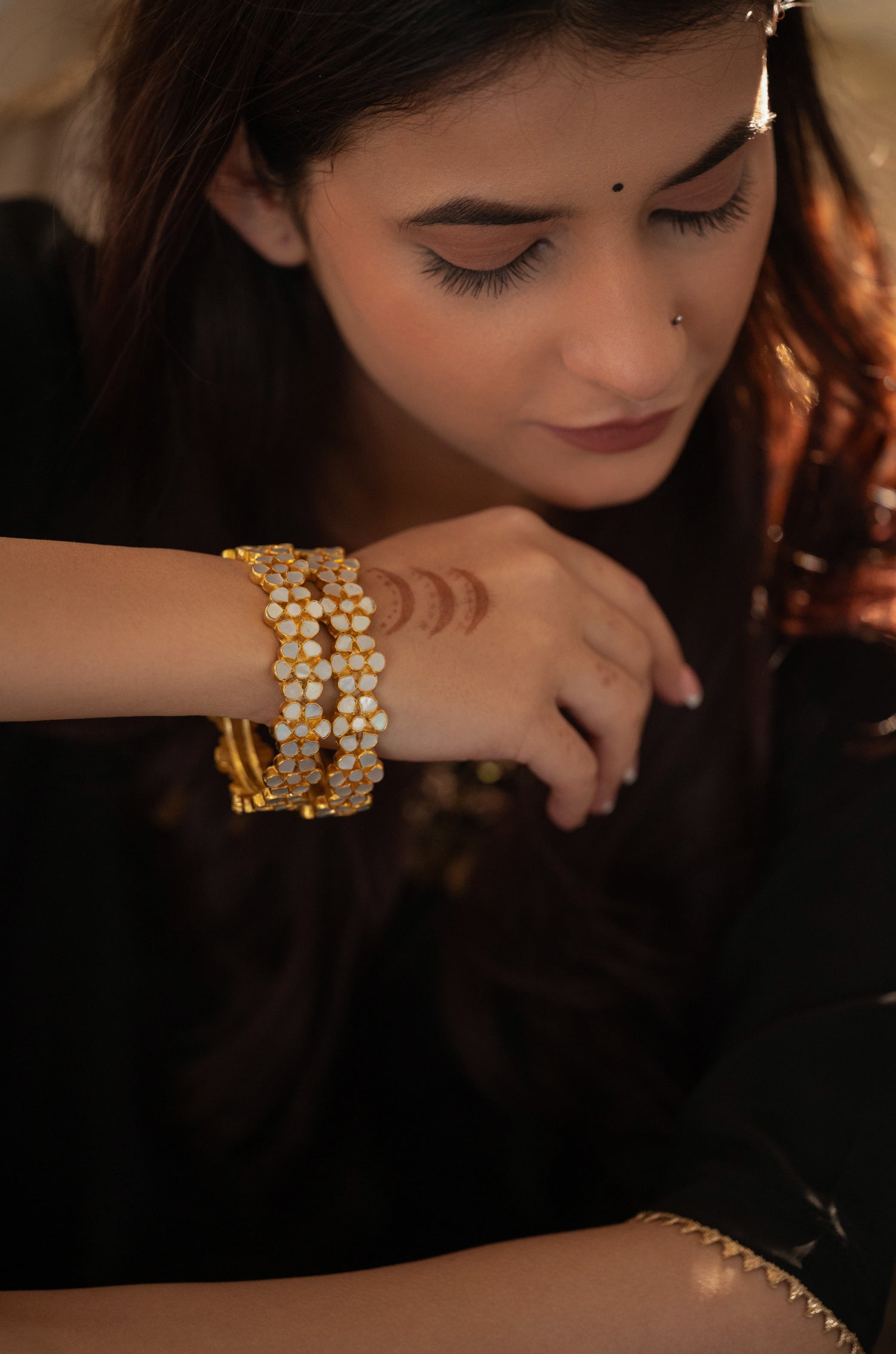 Sehra Mother of Pearl Bangles - Set Of 2
