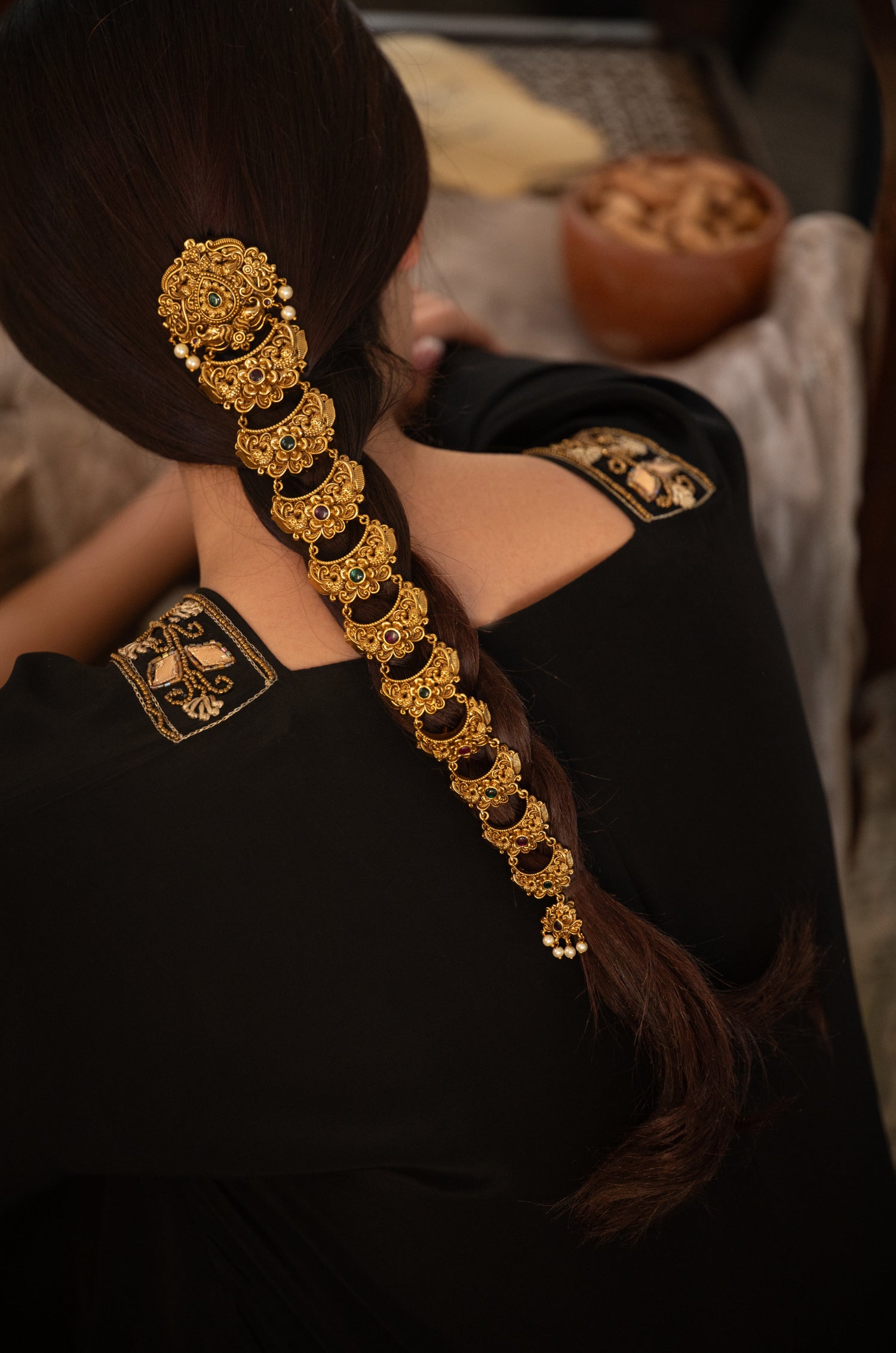 Safeena Temple Work Braid Pin