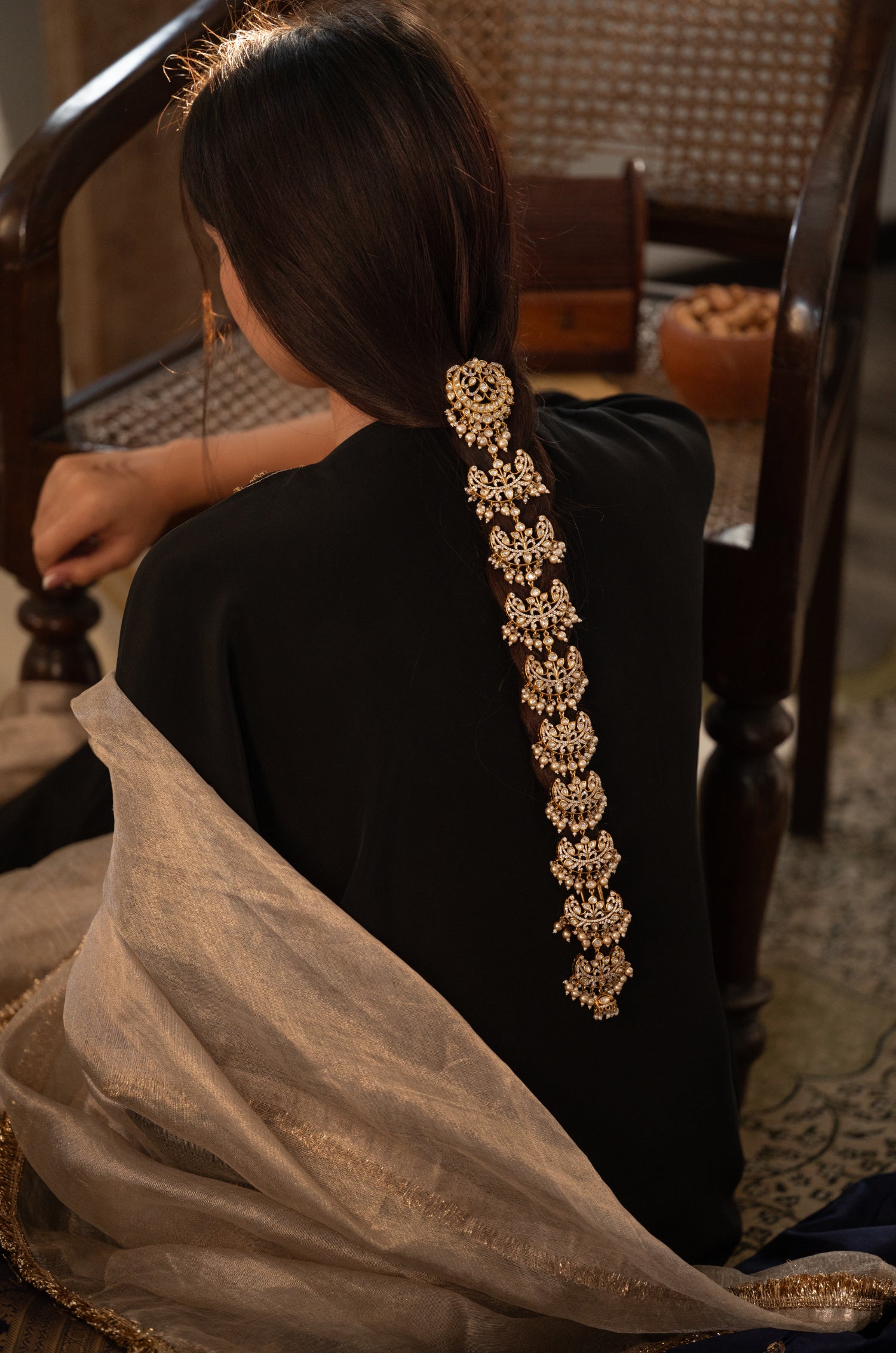 Sakina Polki Braid Pin