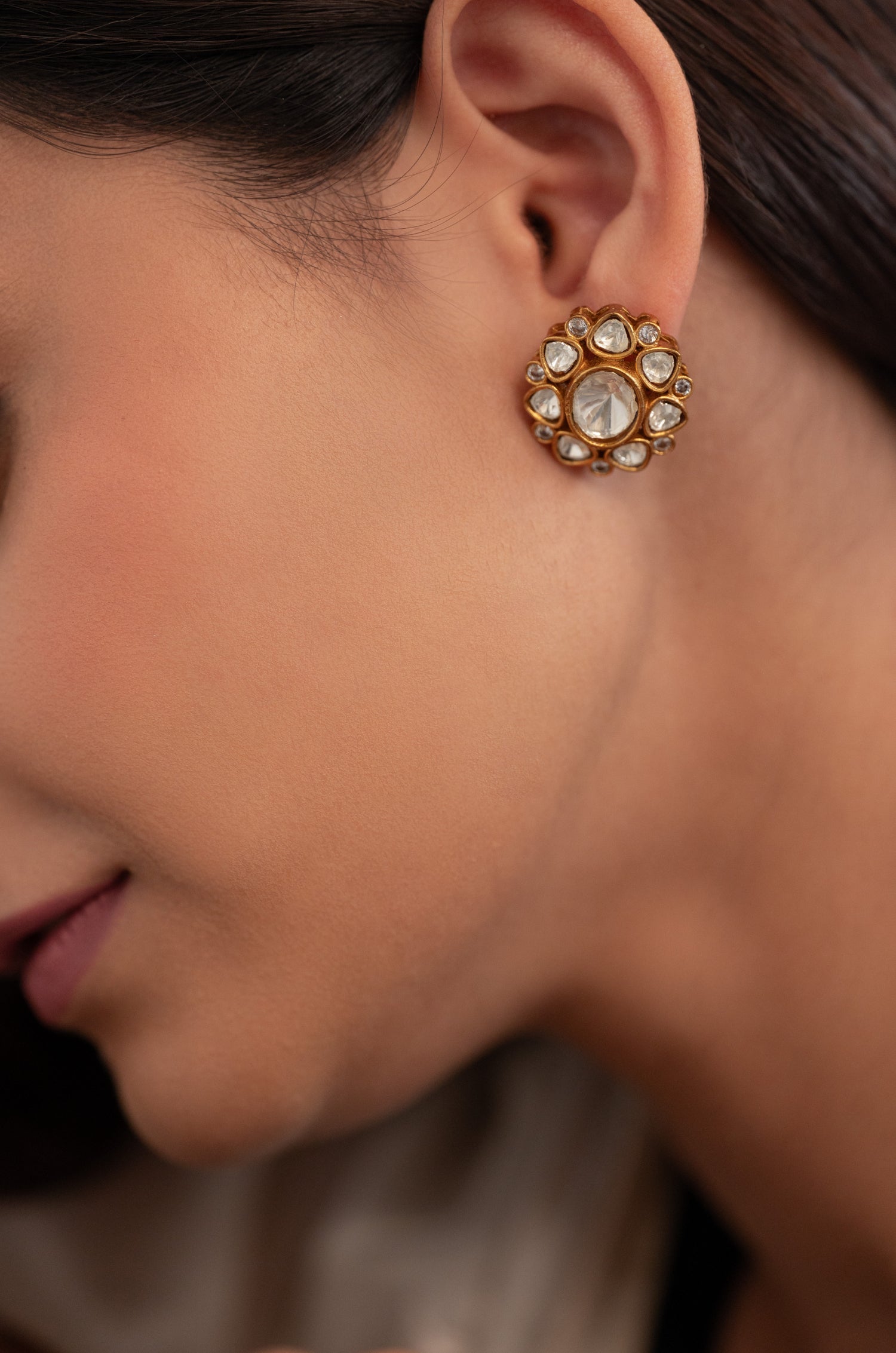 Hania Polki Studs