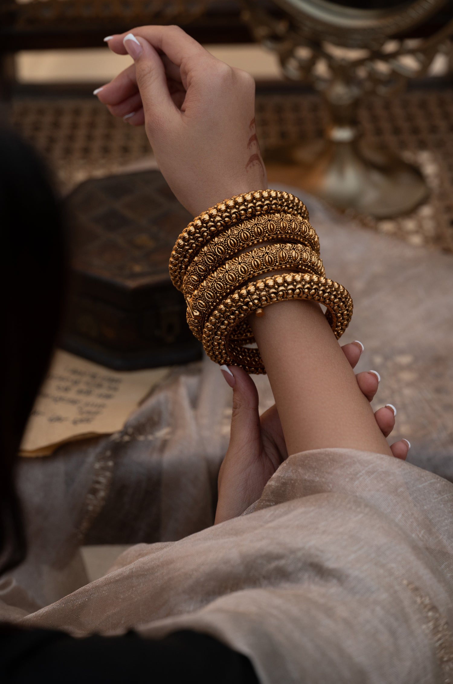 Geetika Temple Work Bangles