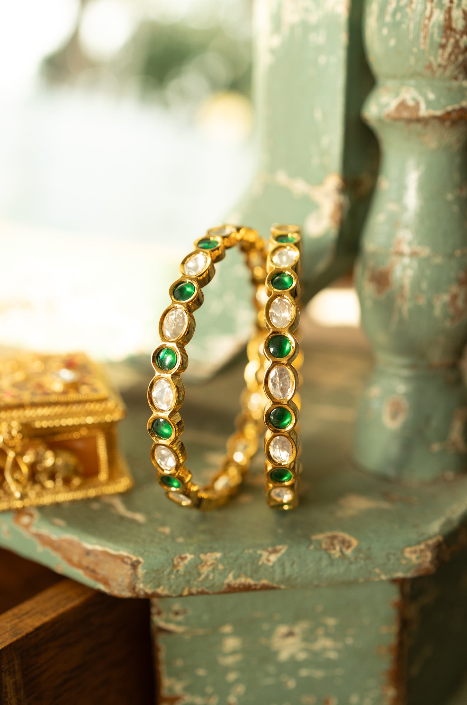 Neha Polki Bangles - Set of 2
