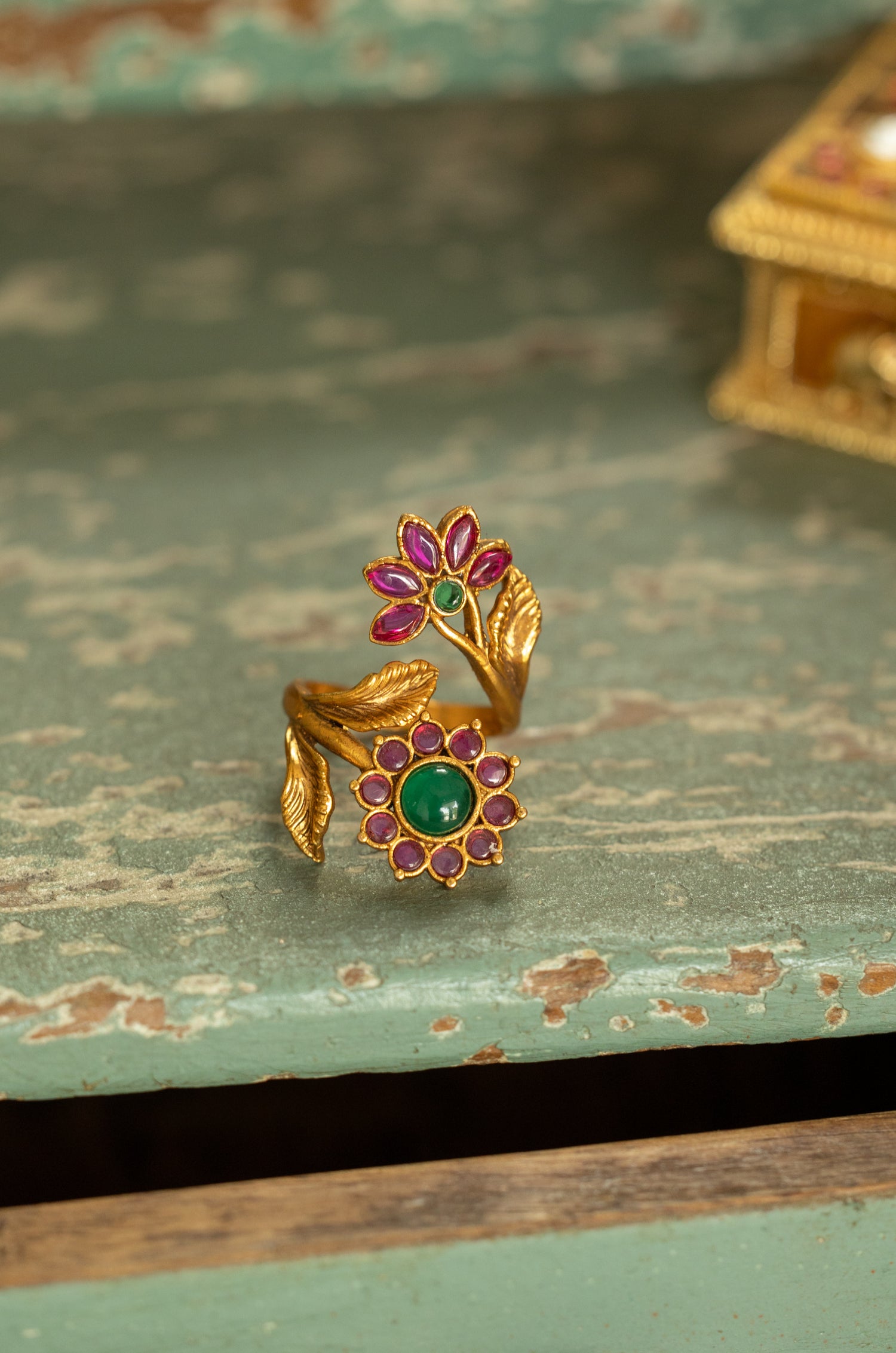 Sunaina Floral Pink Ring